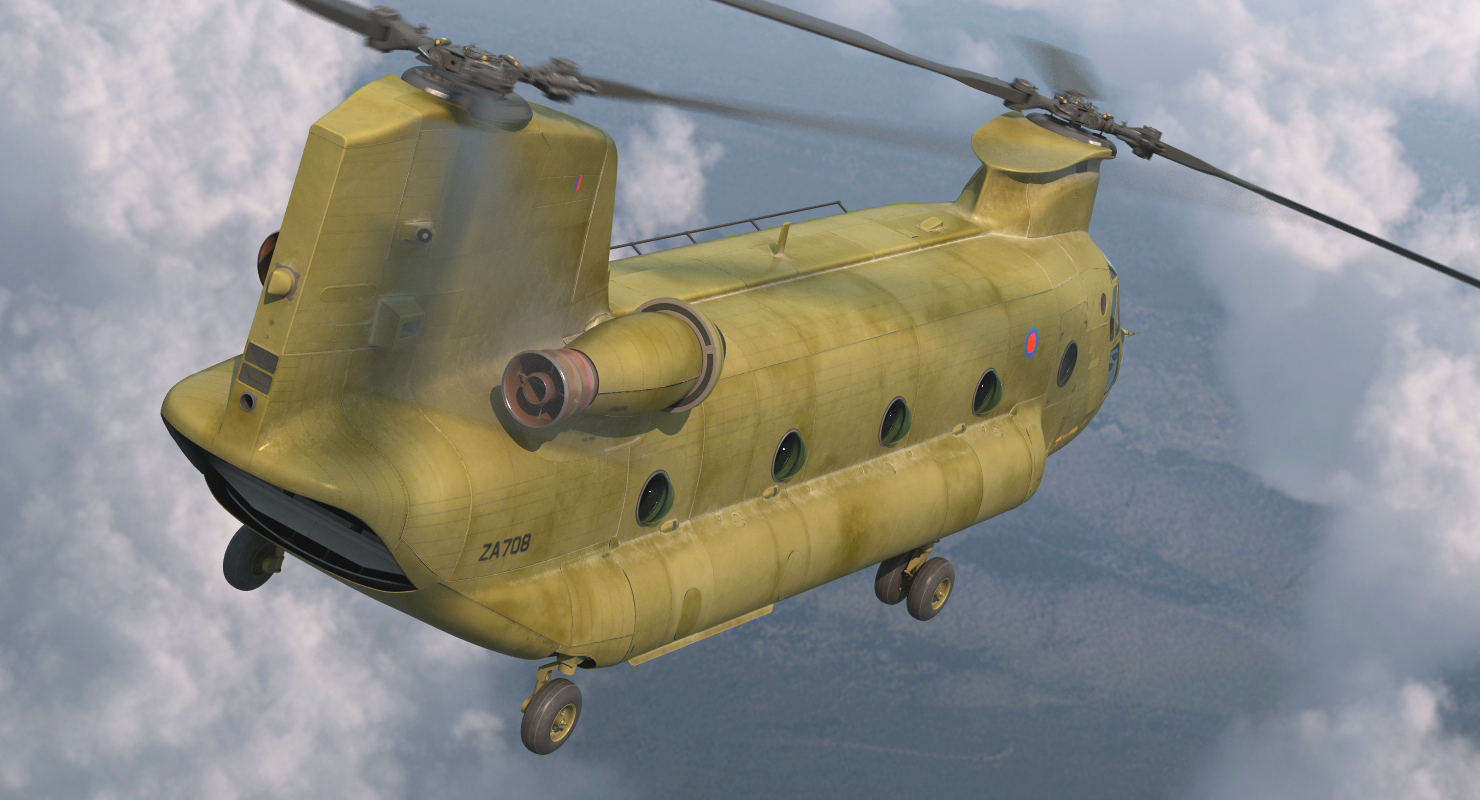 3D model Heavy Helicopter CH 47 Chinook