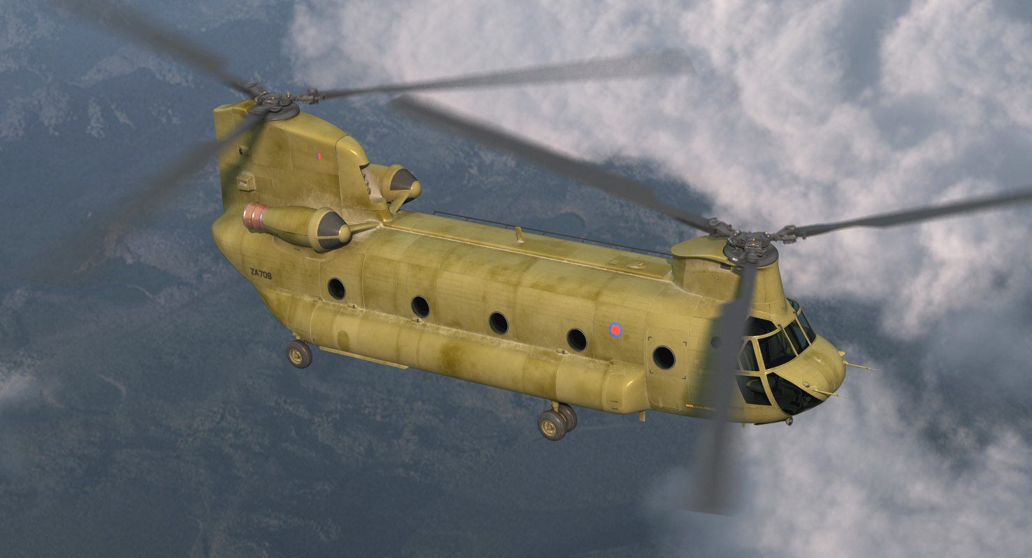 3D model Heavy Helicopter CH 47 Chinook