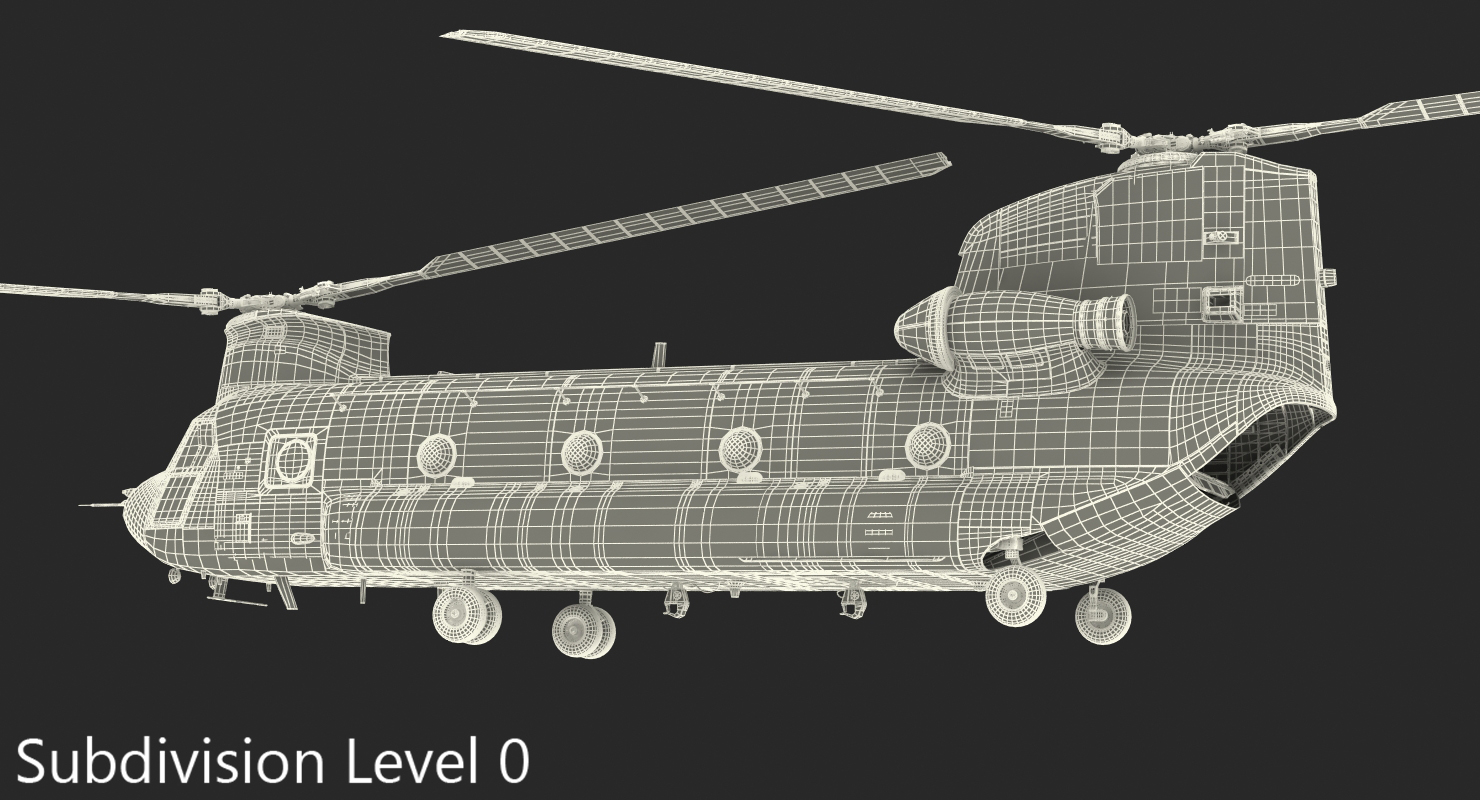 3D model Heavy Helicopter CH 47 Chinook
