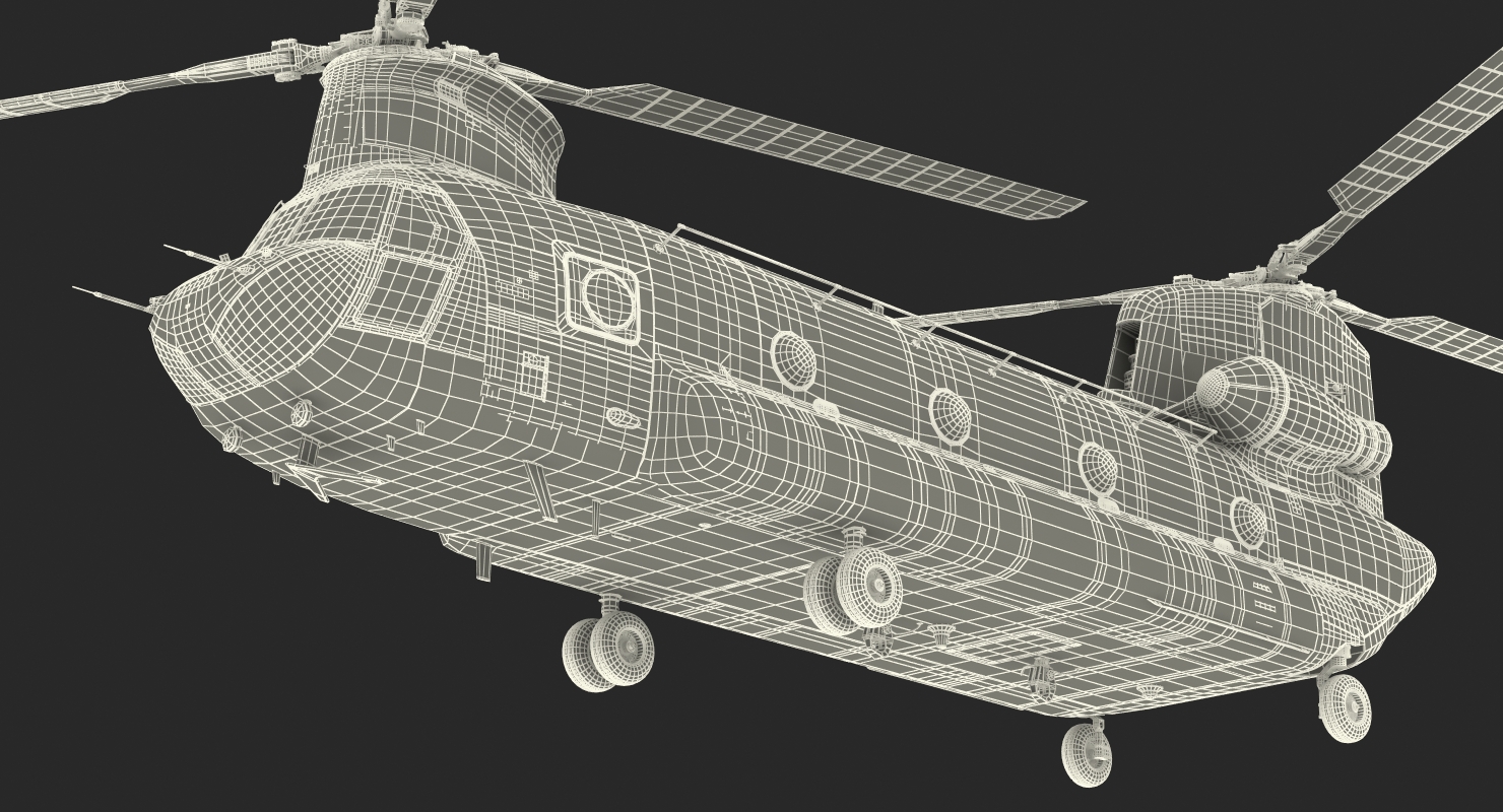 3D model Heavy Helicopter CH 47 Chinook
