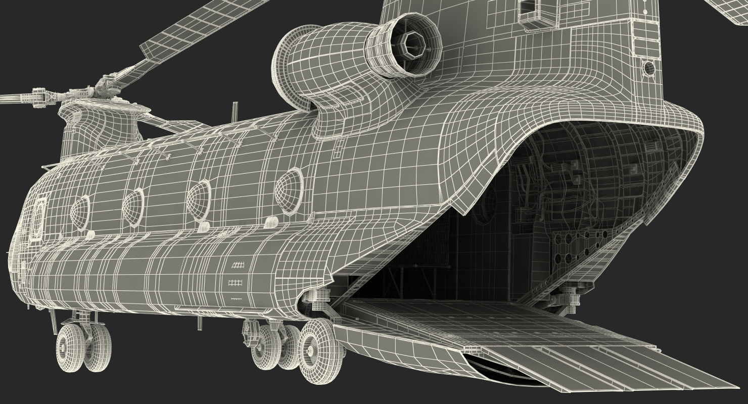 3D model Heavy Helicopter CH 47 Chinook