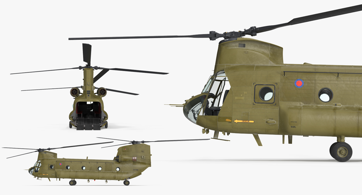 3D model Heavy Helicopter CH 47 Chinook