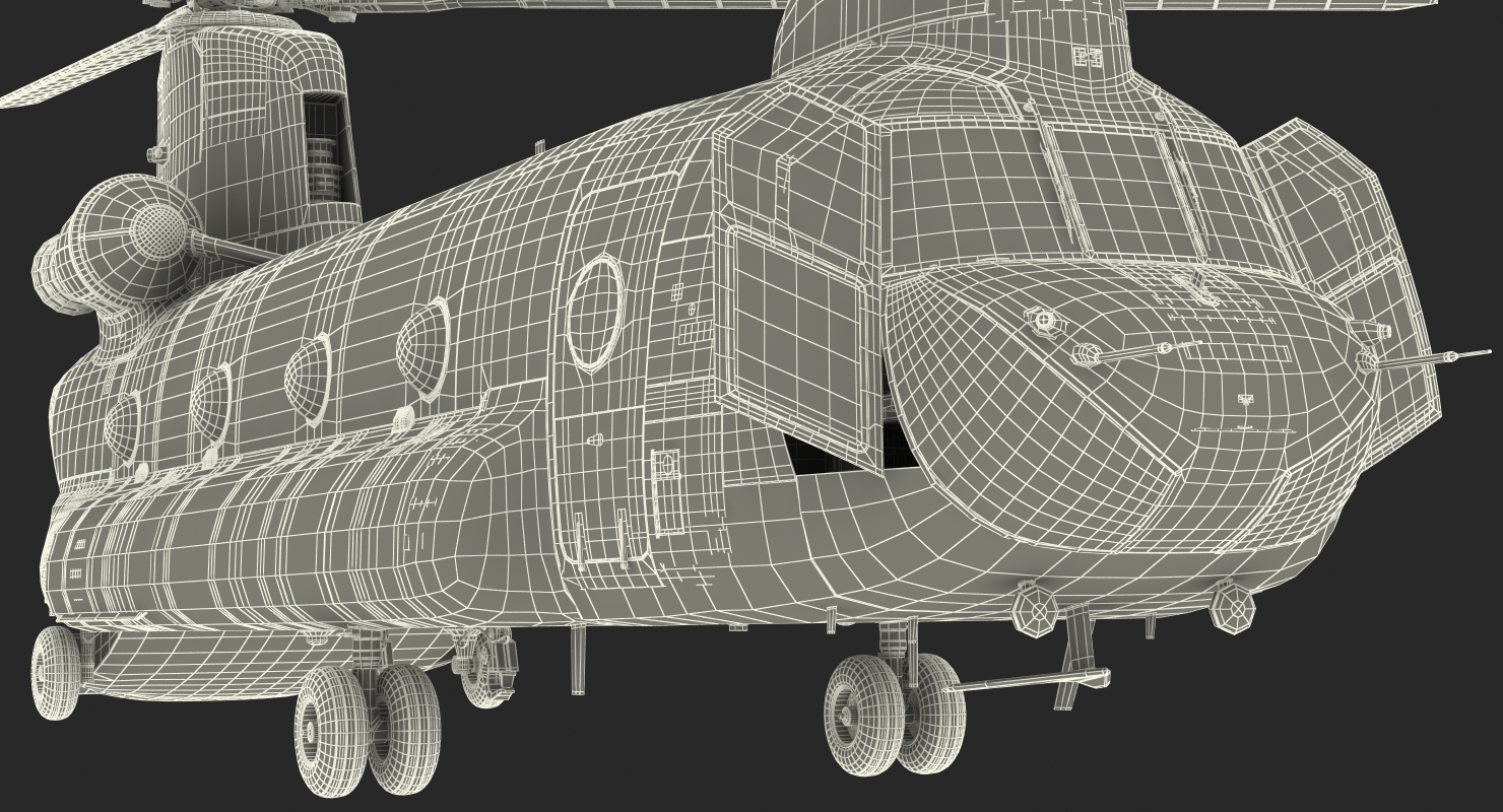 3D model Heavy Helicopter CH 47 Chinook