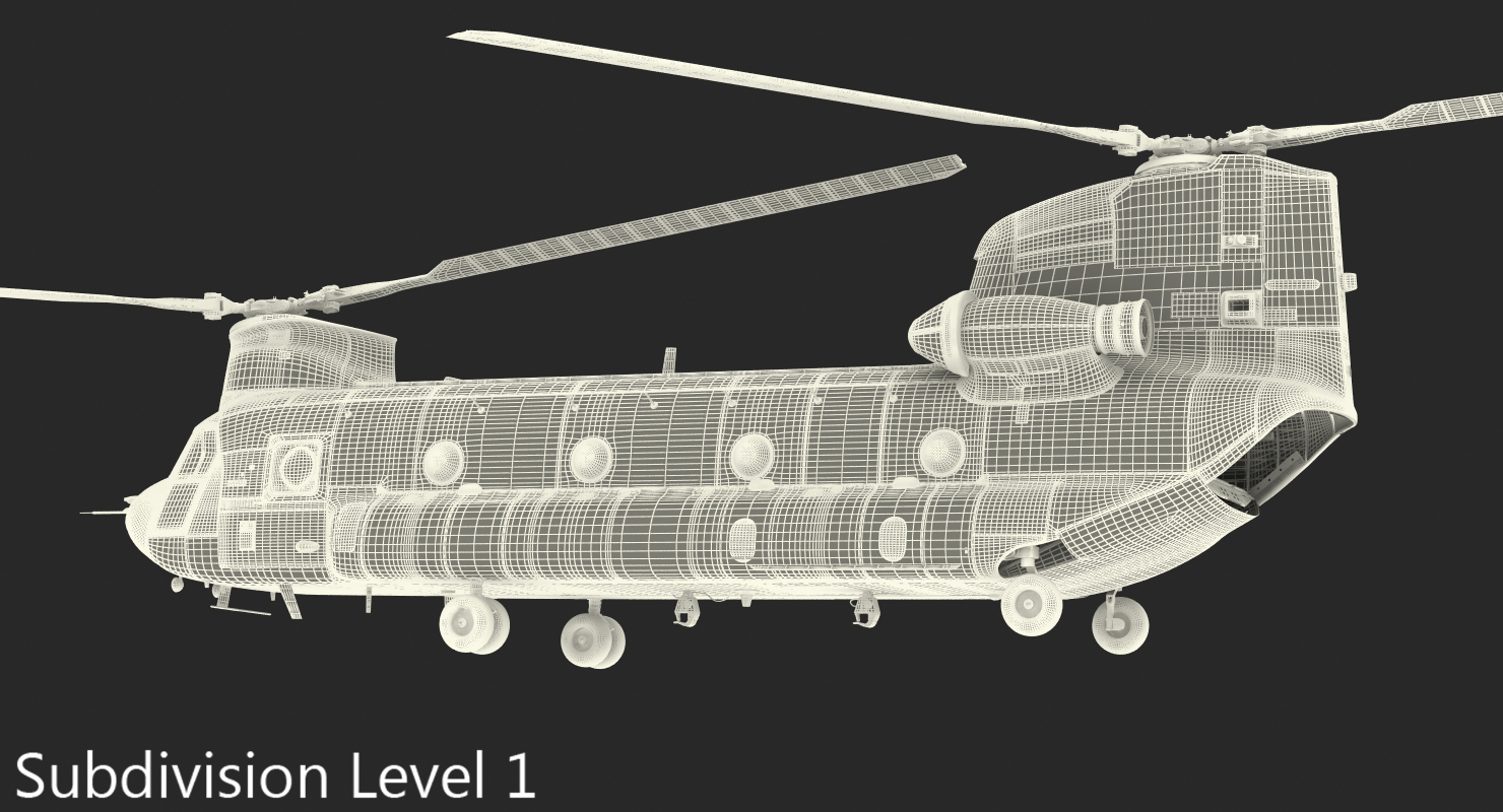 3D model Heavy Helicopter CH 47 Chinook