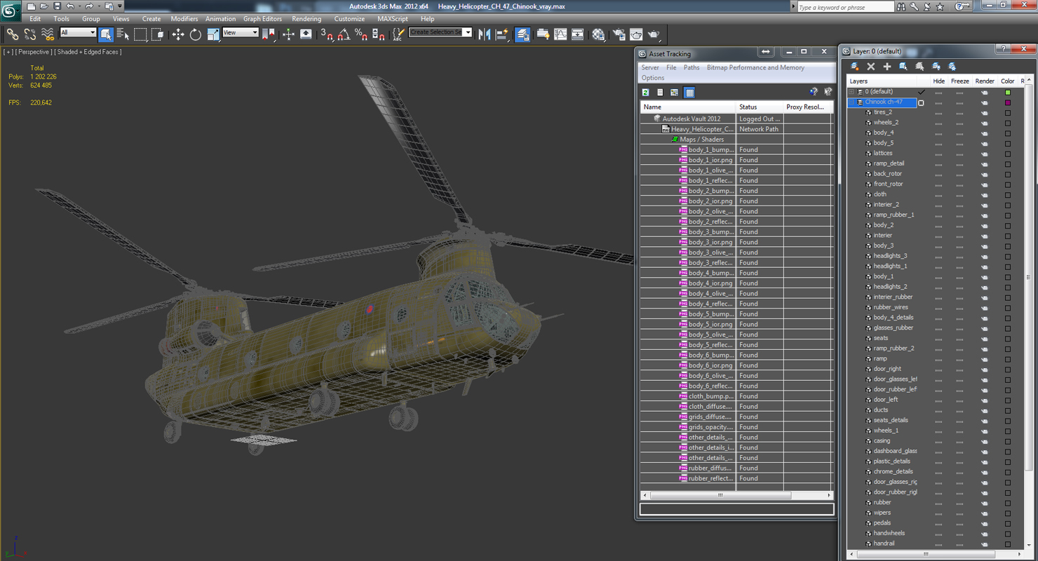 3D model Heavy Helicopter CH 47 Chinook
