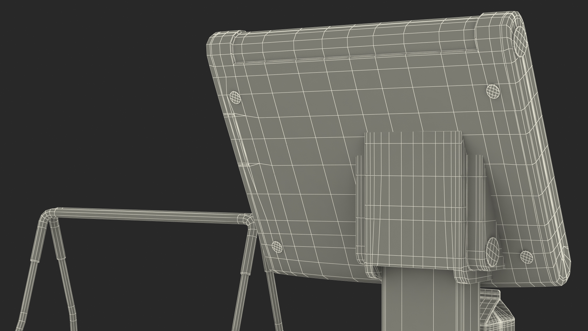 3D model Self-service Scales D-900 with Shopping Cart with Goods