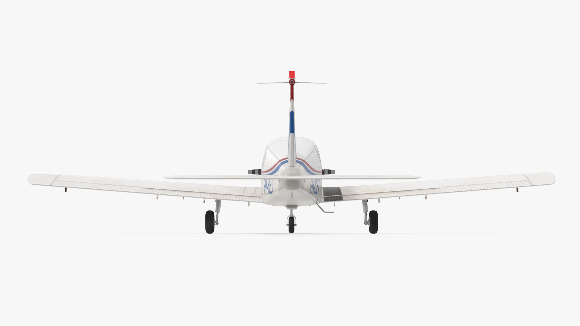 Civil Utility Aircraft Piper PA 28 161 Cherokee Rigged 3D model