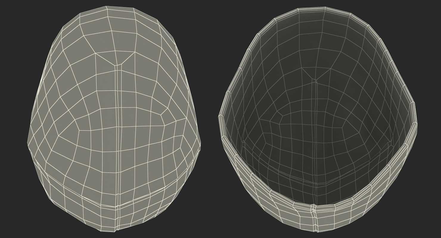 3D Mens Hat Ribbed Beanie Black model