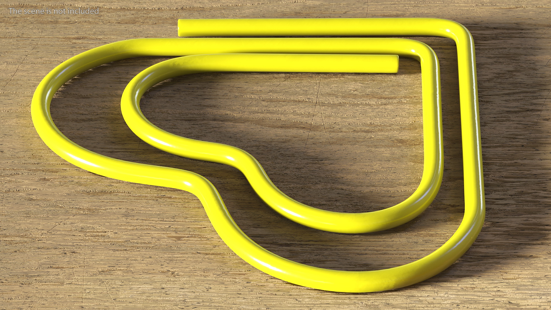 3D Paper Clip Heart Shape Color model