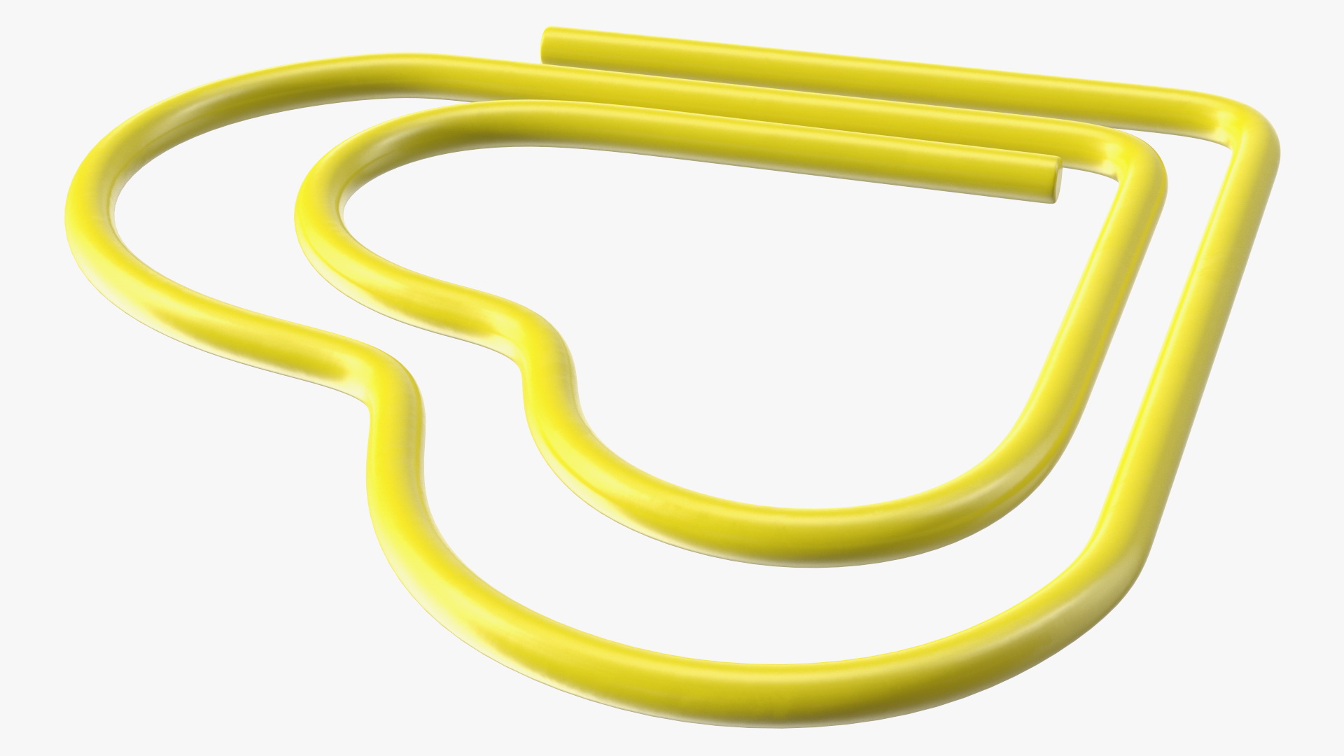 3D Paper Clip Heart Shape Color model