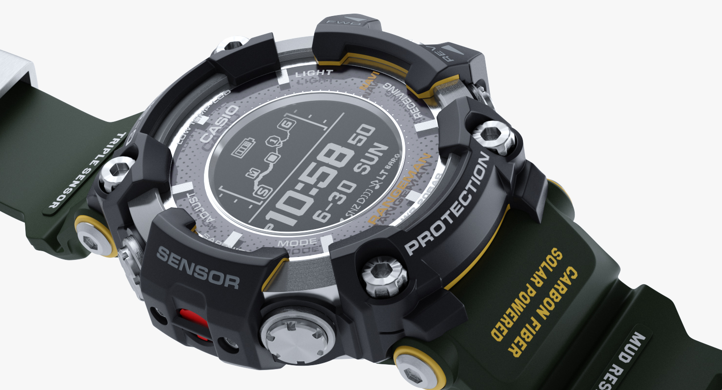 3D Casio G-Shock Rangeman Open Bracelet