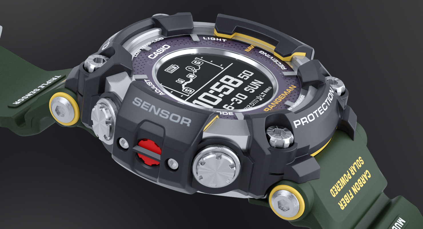 3D Casio G-Shock Rangeman Open Bracelet