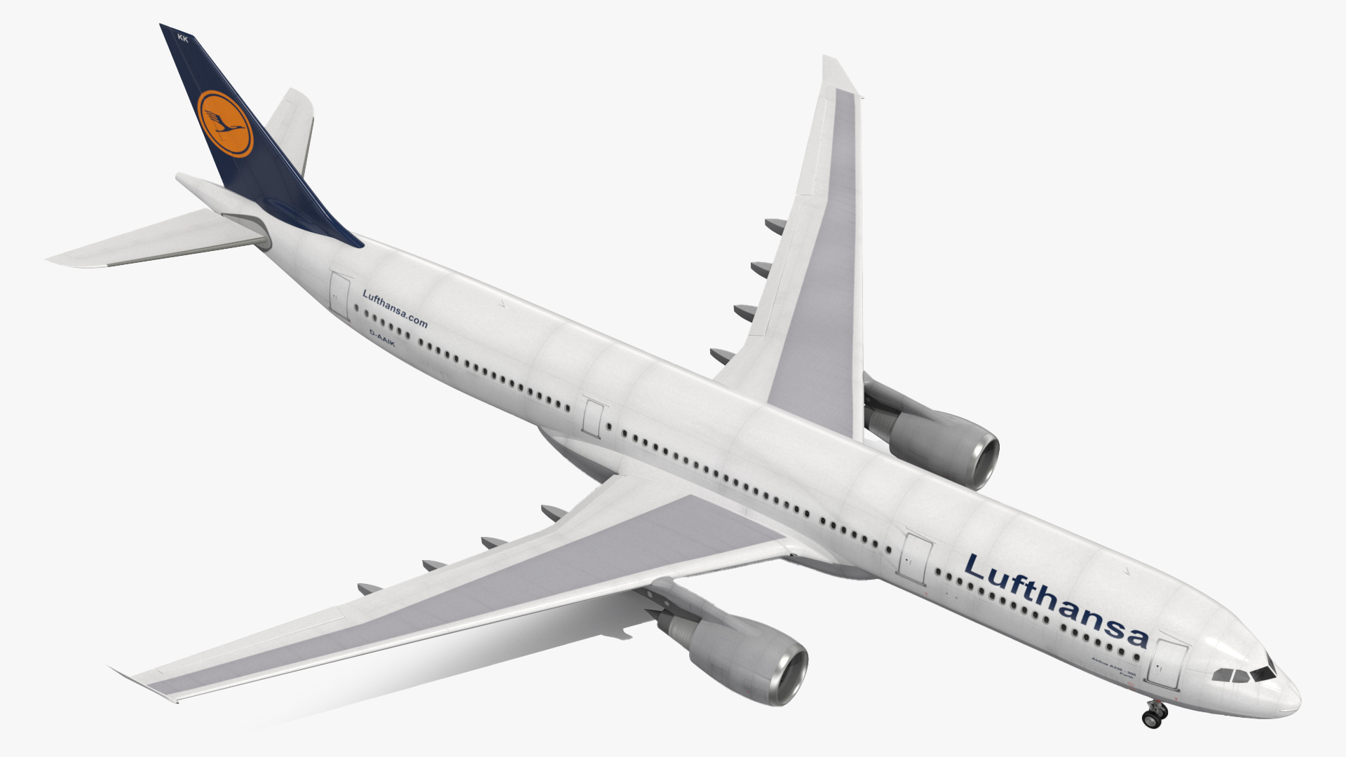 3D Lufthansa Airbus A330-300 Rigged for Maya