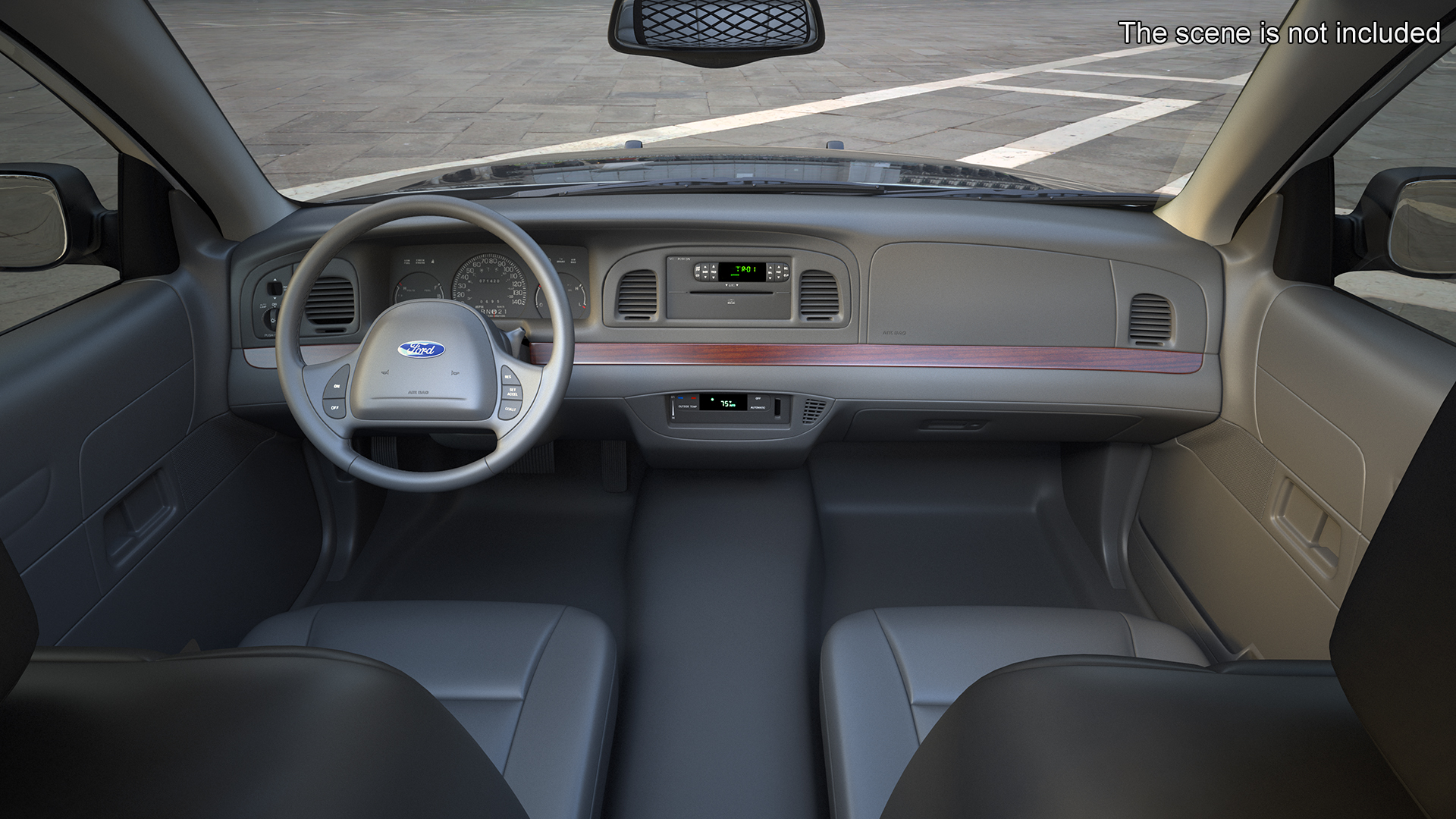 Police Interceptor Ford Crown Victoria Simple Interior 3D model