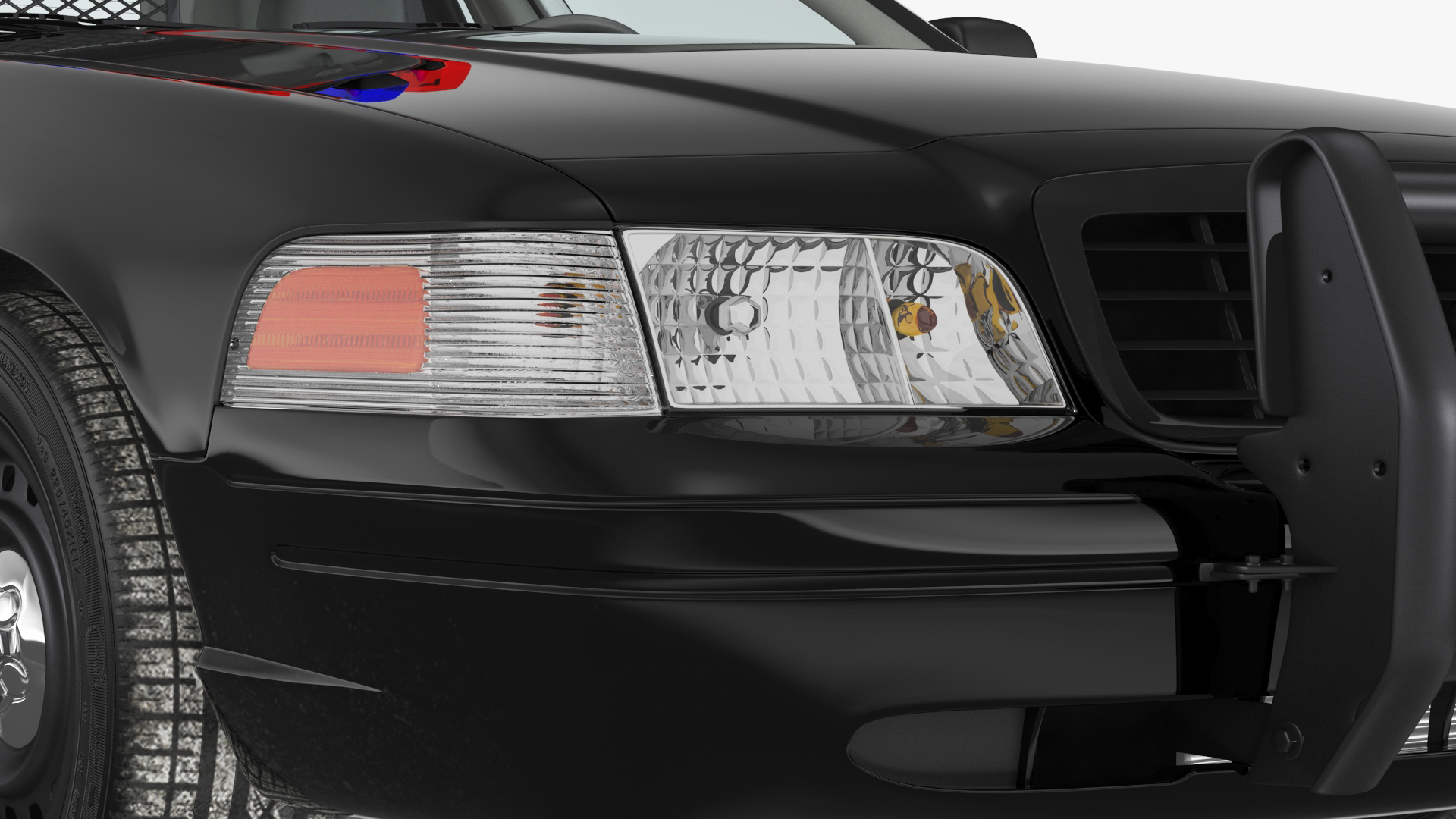 Police Interceptor Ford Crown Victoria Simple Interior 3D model