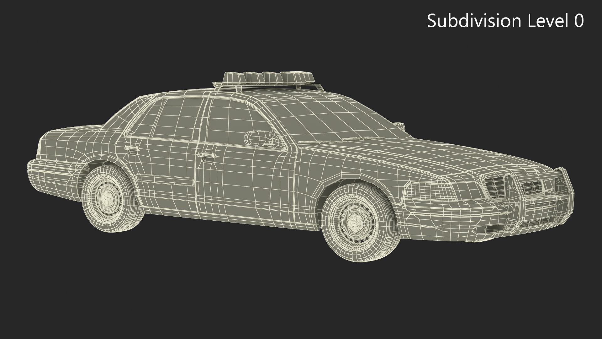 Police Interceptor Ford Crown Victoria Simple Interior 3D model