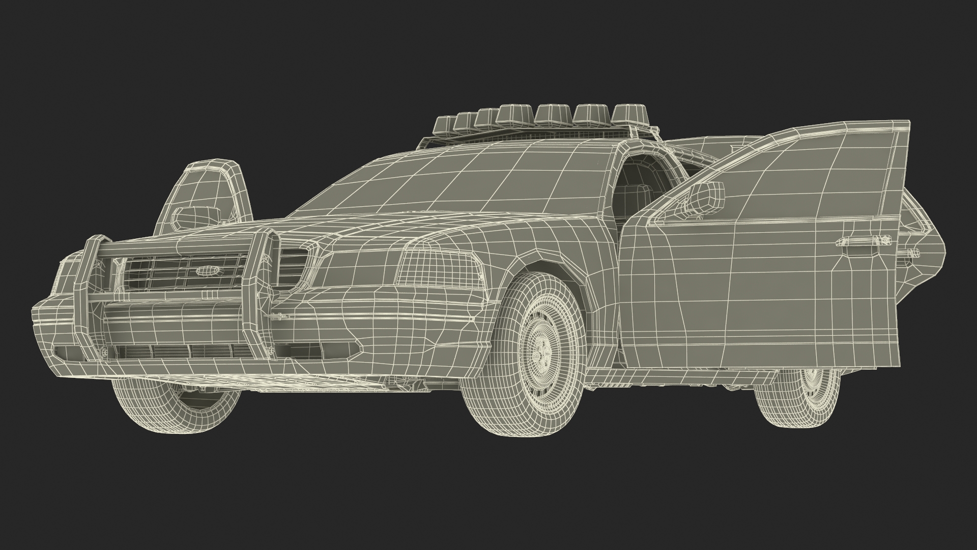 Police Interceptor Ford Crown Victoria Simple Interior 3D model