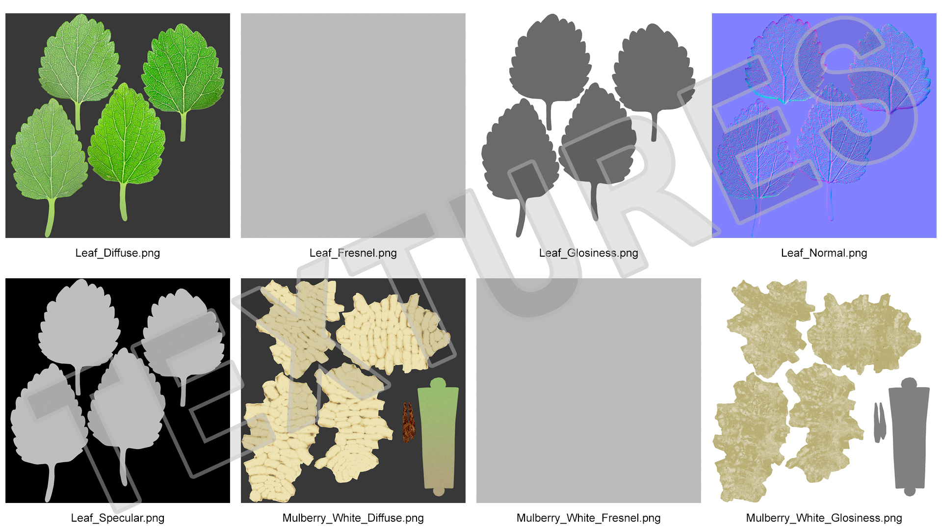 3D Pile of Mulberry Fruit White model