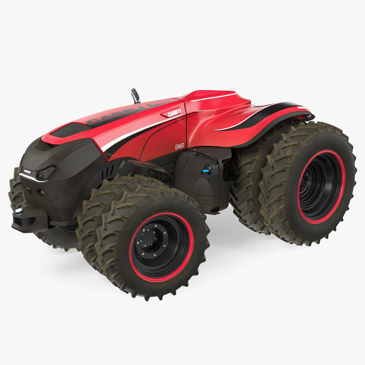 Self-Driving Drone Tractor Dusty Rigged 3D Model
