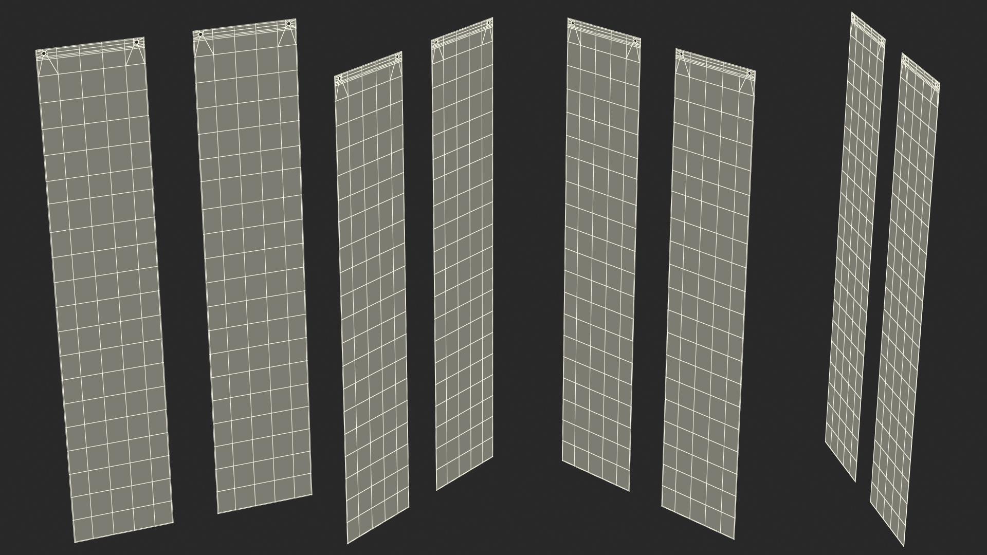 Pull Down US Flags Set 3D