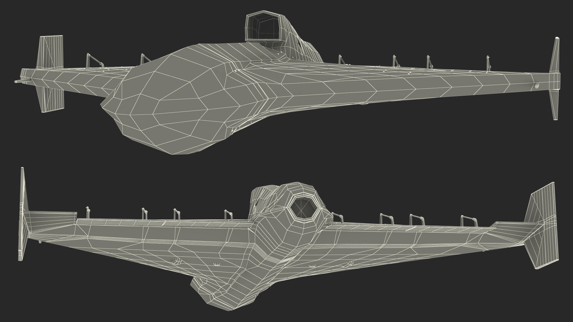3D Shahed 238 Kamikaze Drone Black