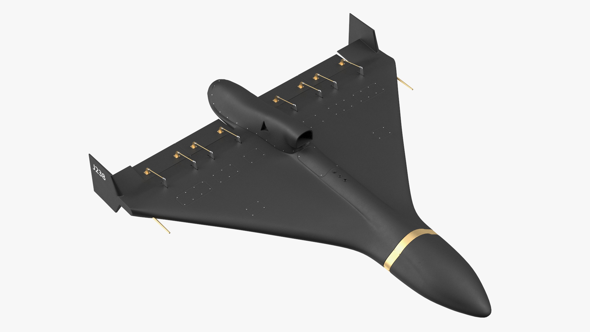 3D Shahed 238 Kamikaze Drone Black