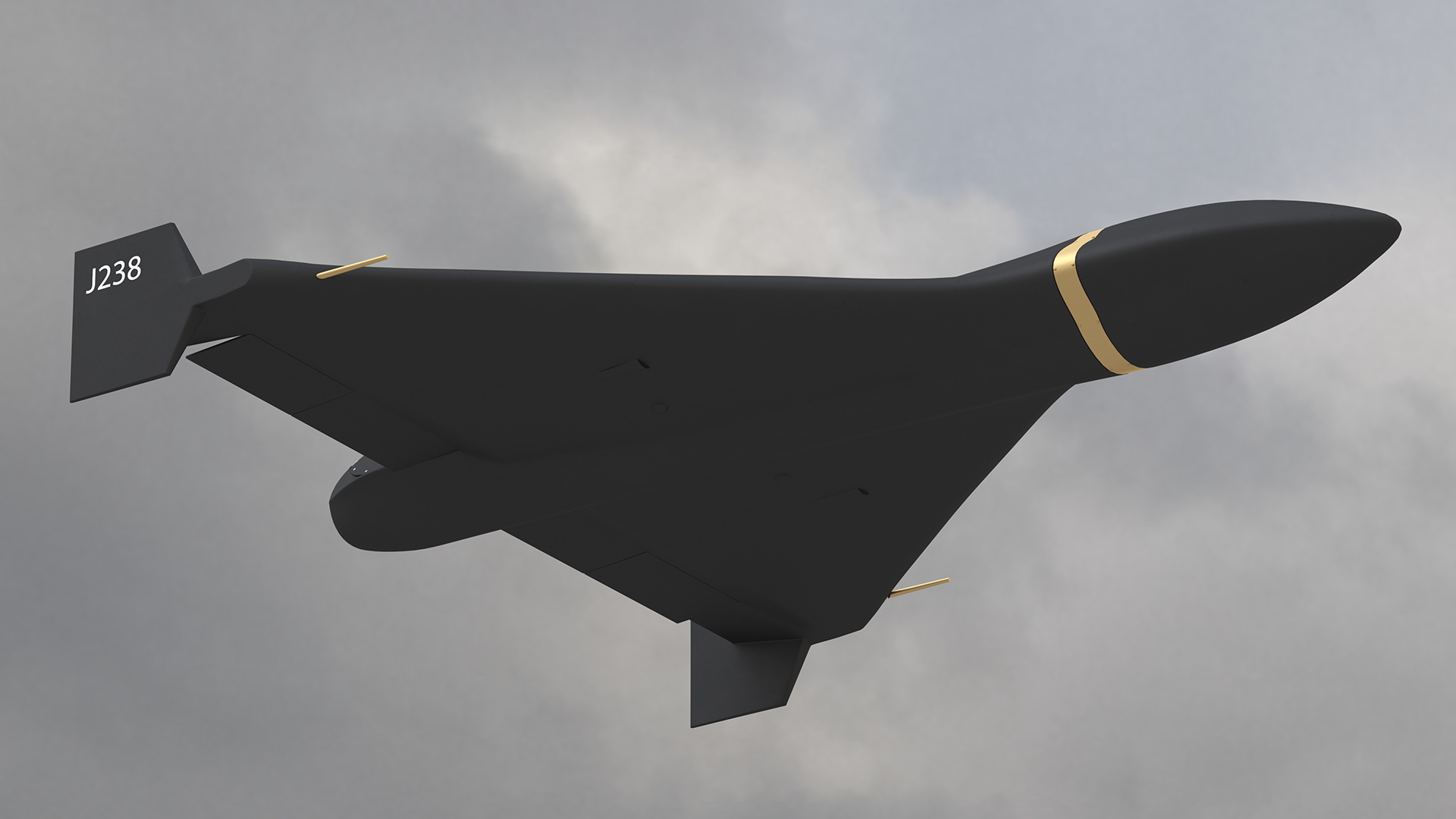 3D Shahed 238 Kamikaze Drone Black