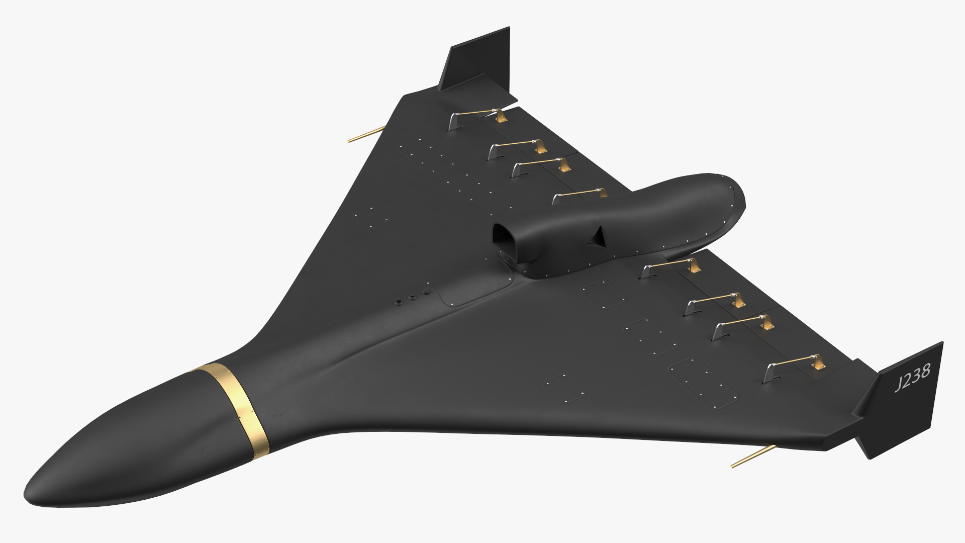 3D Shahed 238 Kamikaze Drone Black