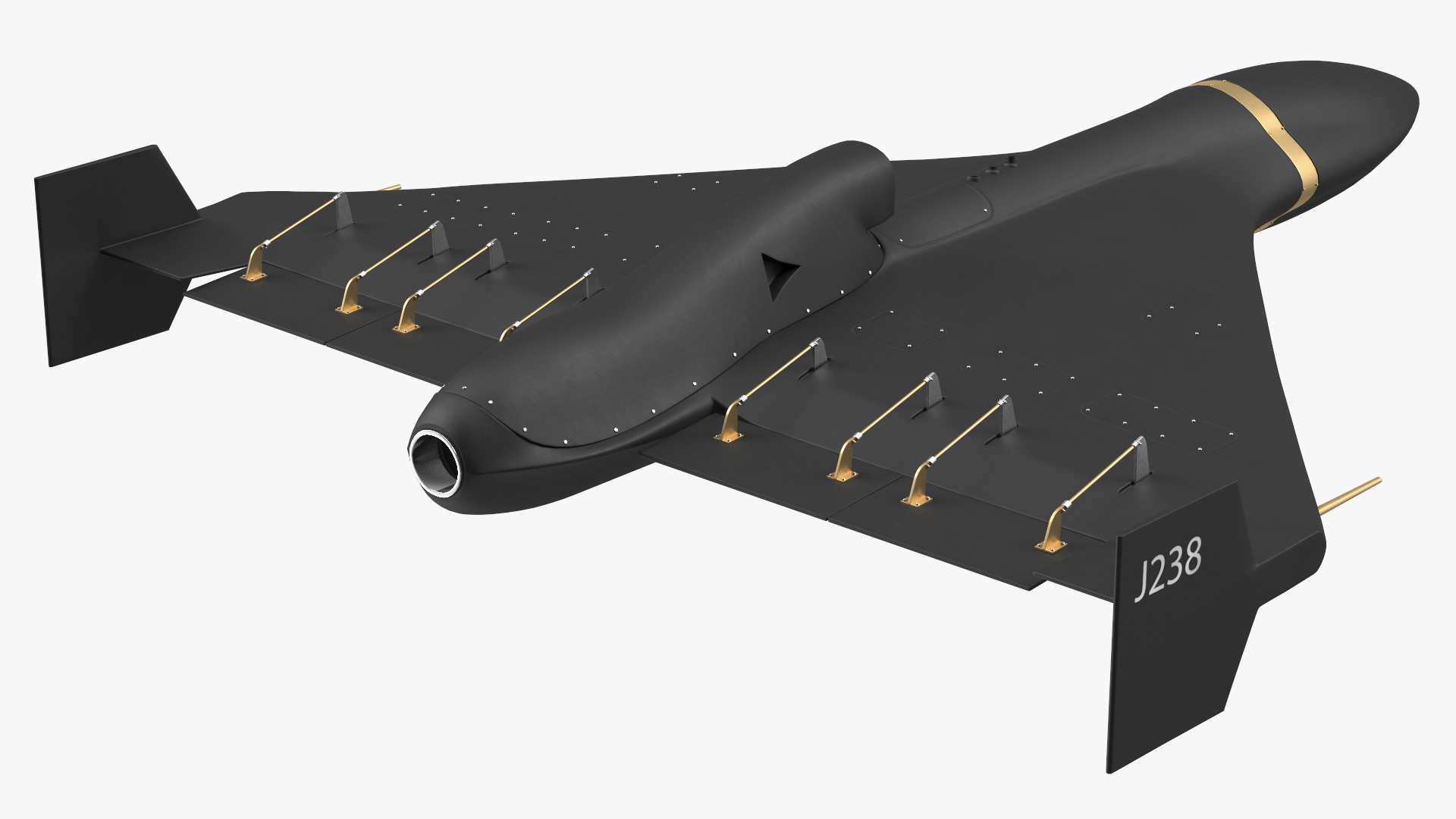 3D Shahed 238 Kamikaze Drone Black