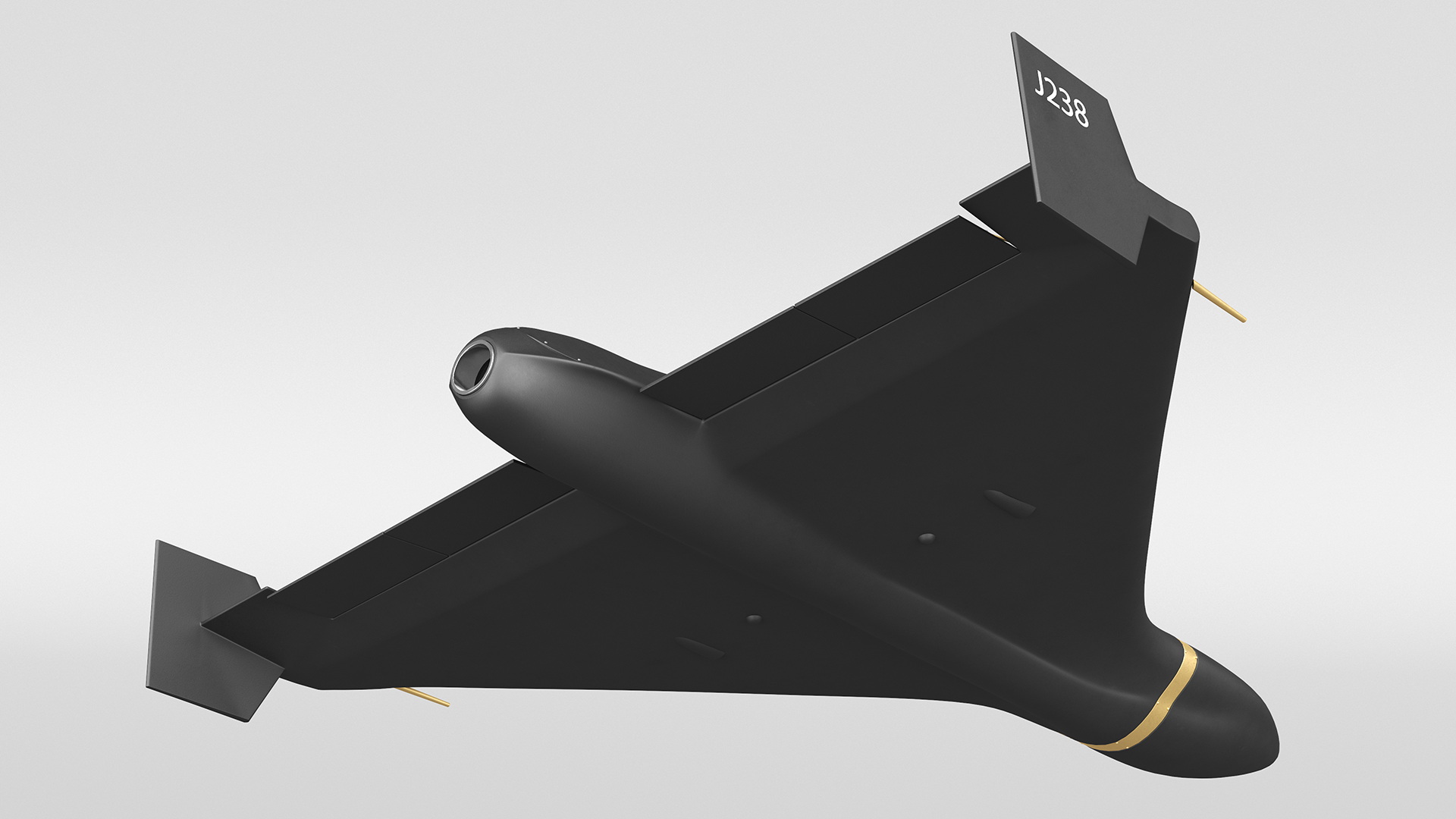 3D Shahed 238 Kamikaze Drone Black