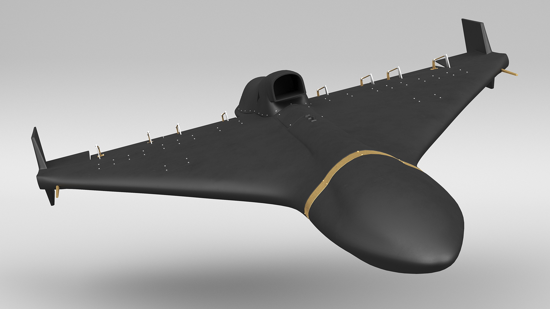 3D Shahed 238 Kamikaze Drone Black