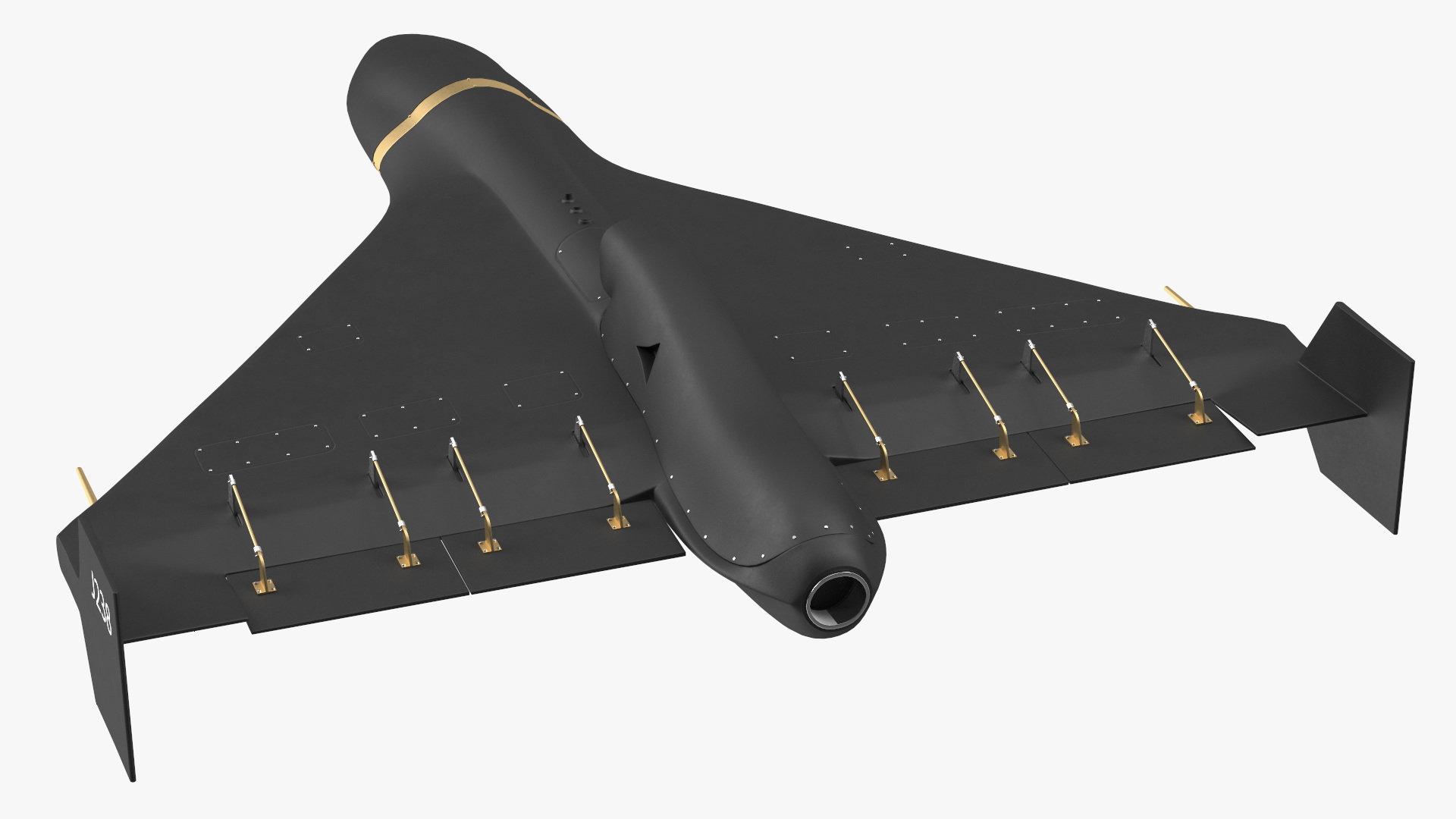 3D Shahed 238 Kamikaze Drone Black