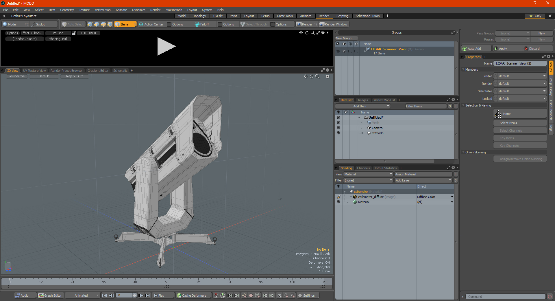 LIDAR Scanner Visor 3D model