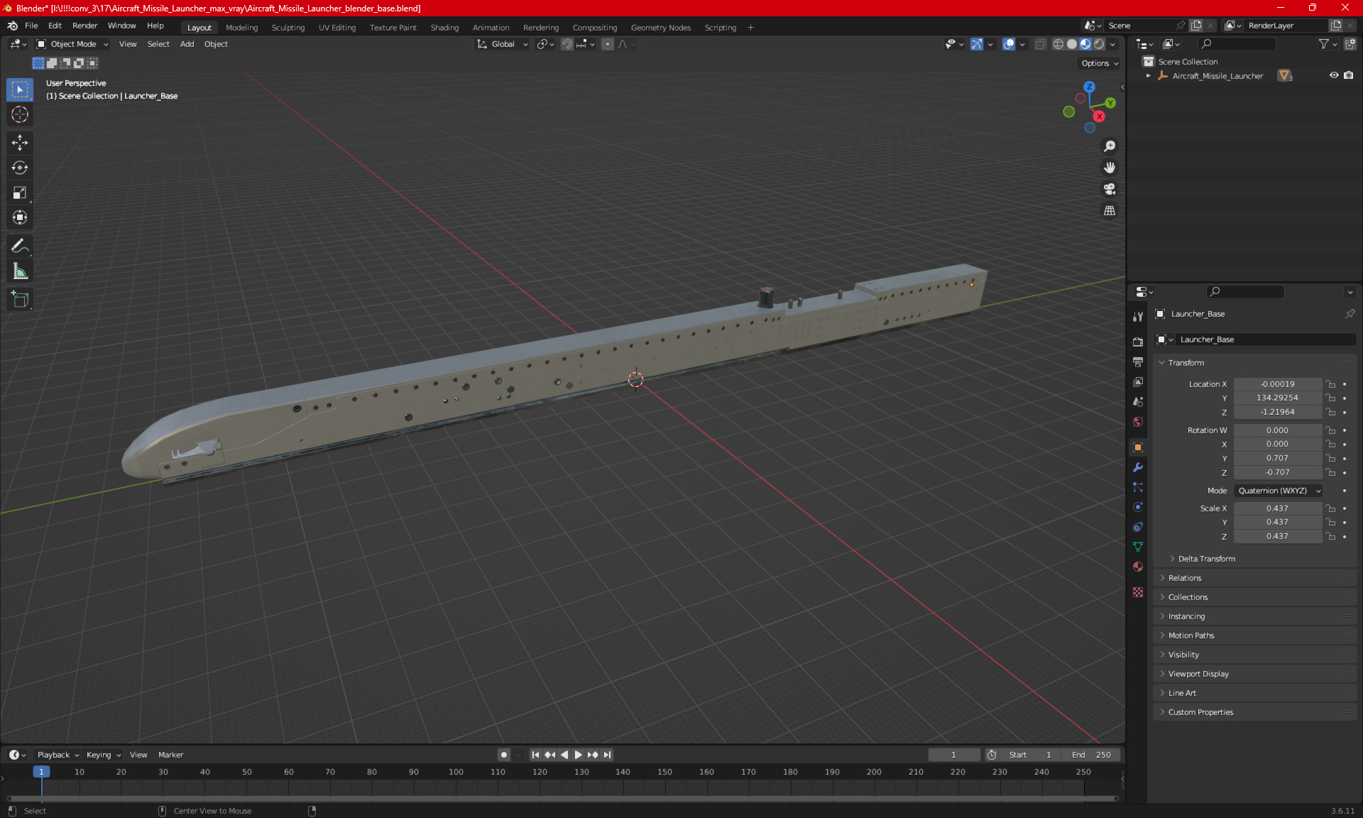 3D model Aircraft Missile Launcher