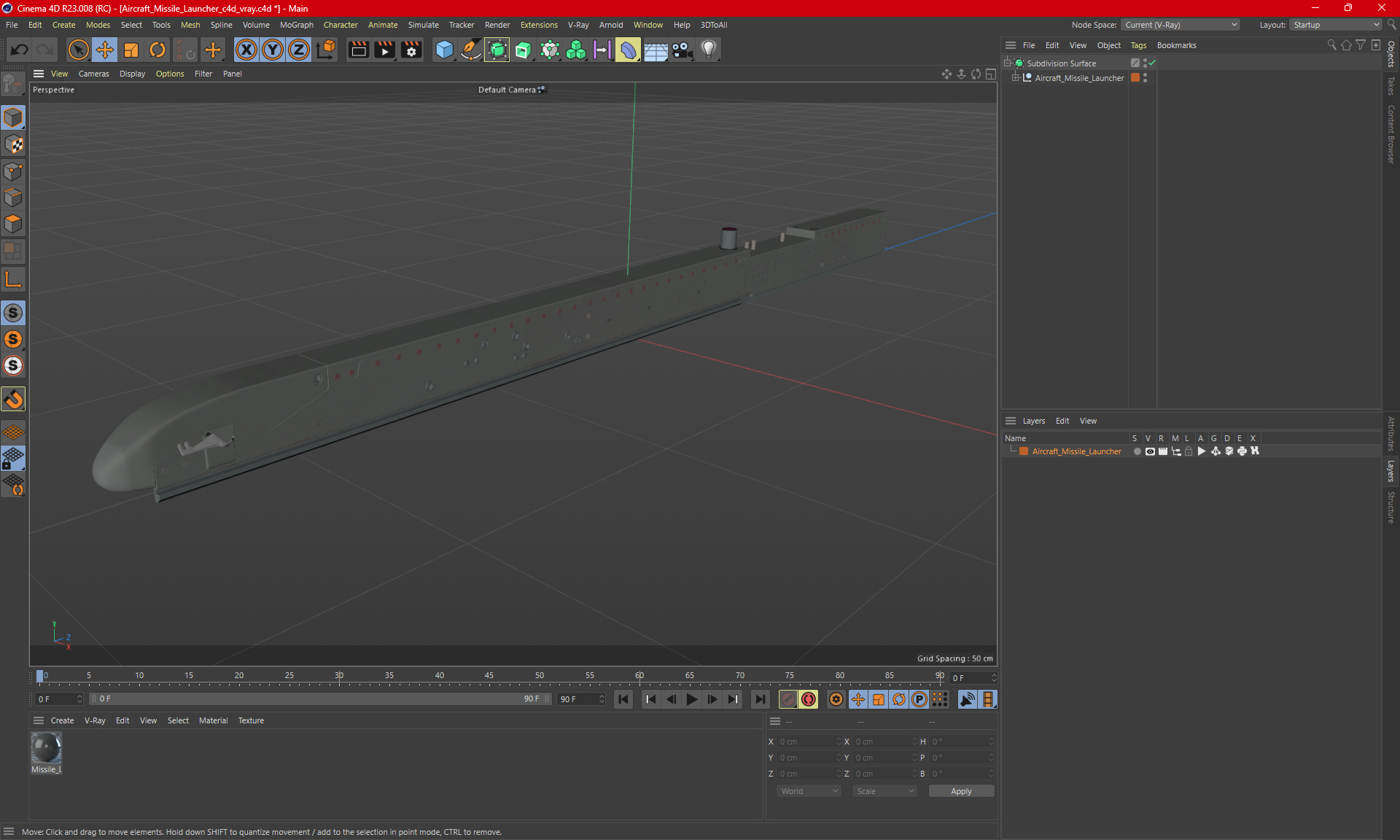 3D model Aircraft Missile Launcher