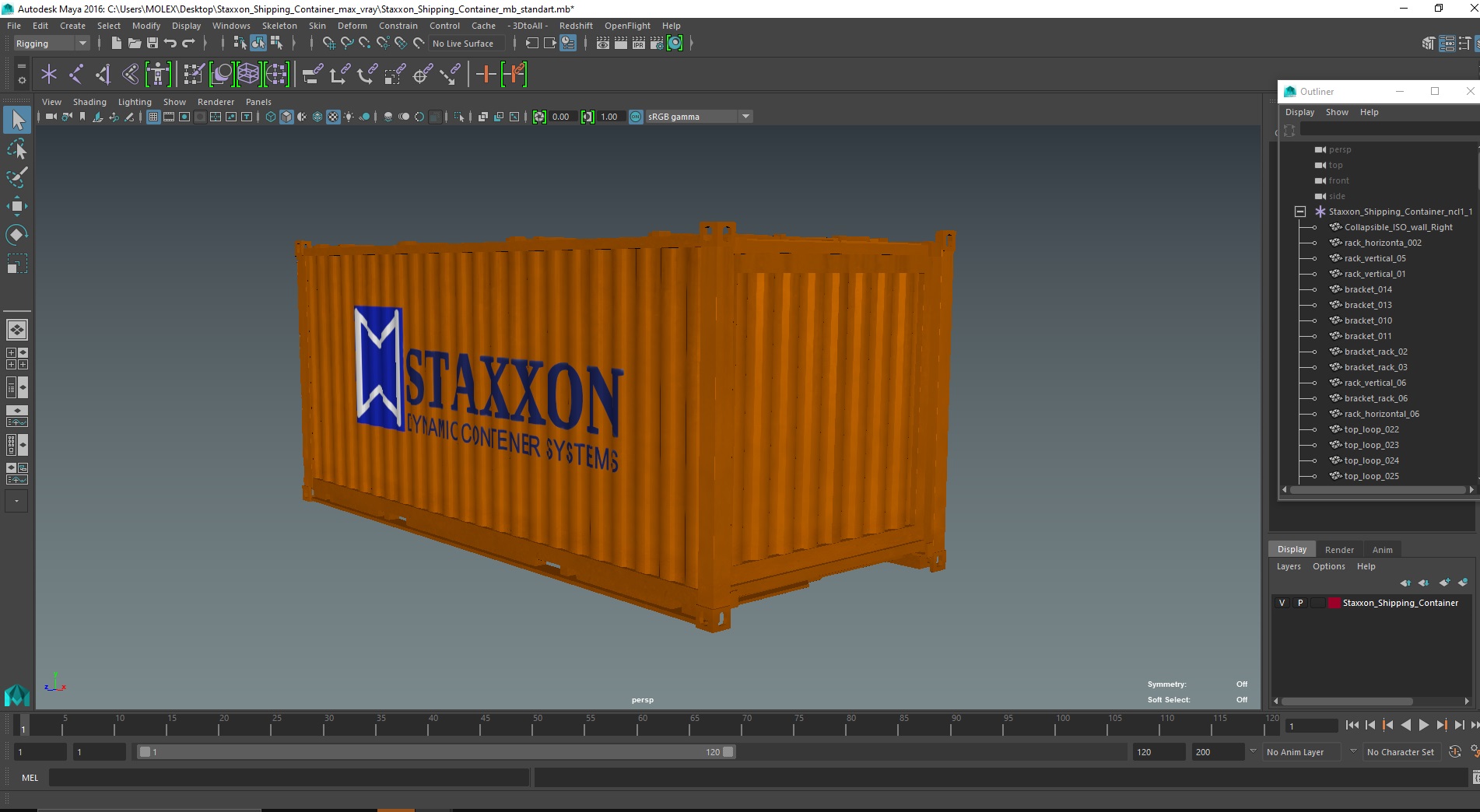 3D Staxxon Shipping Container