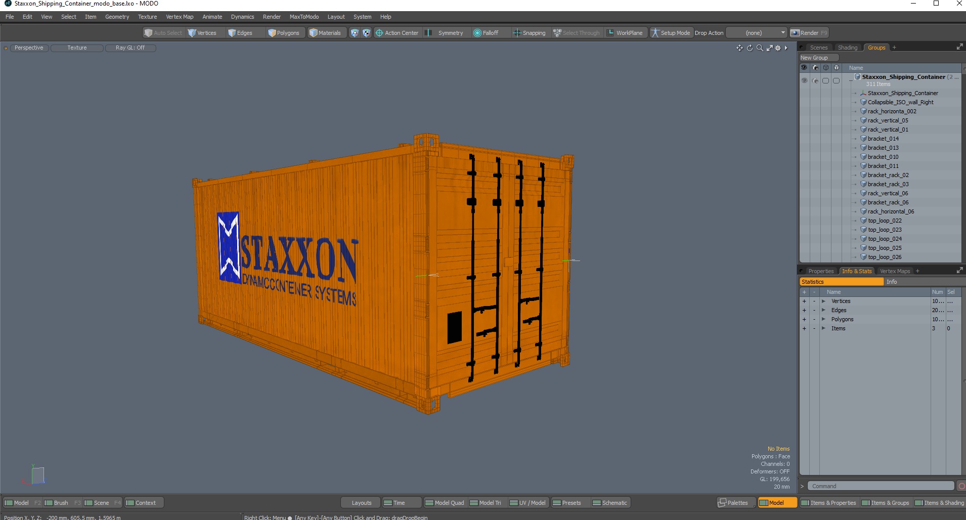 3D Staxxon Shipping Container