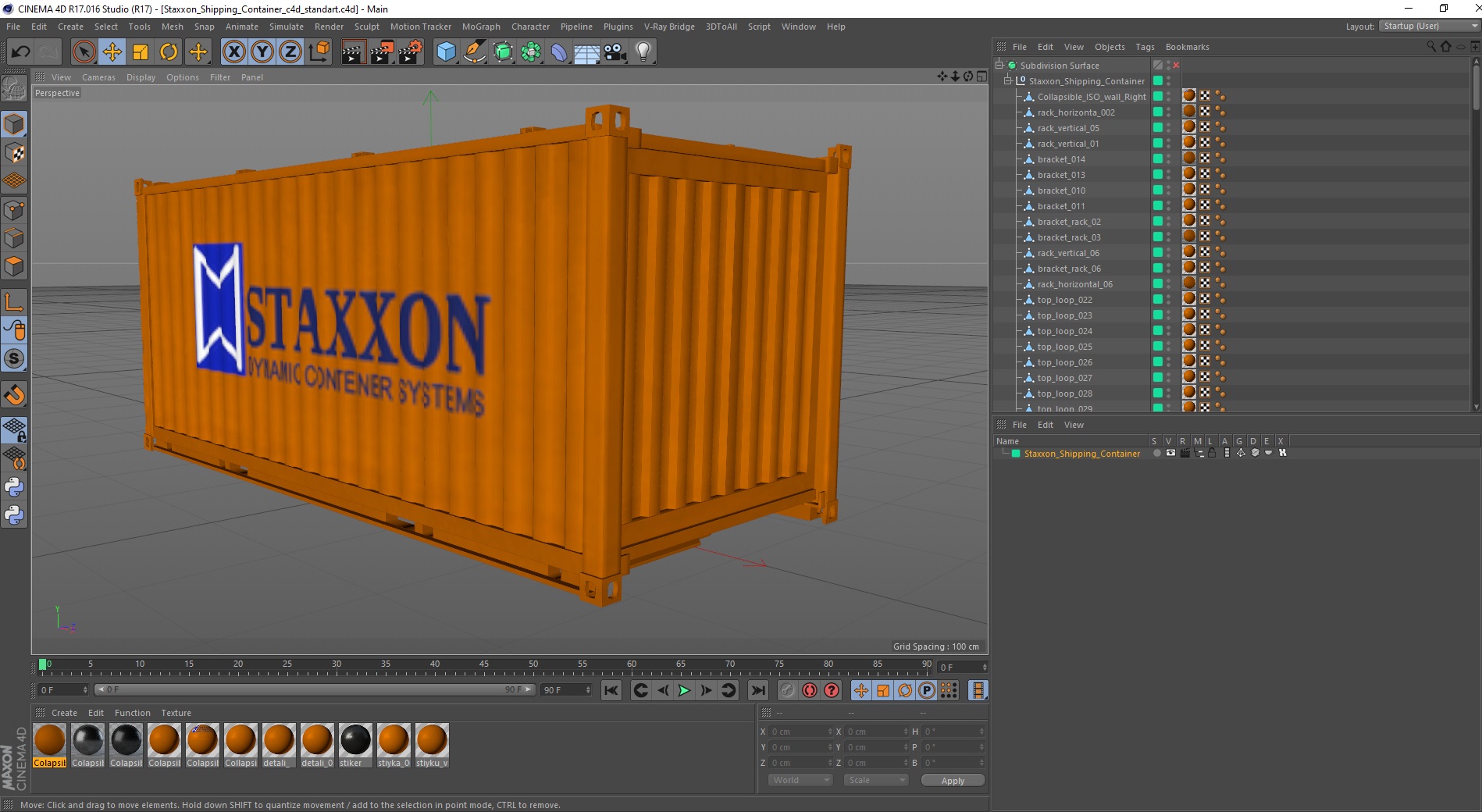3D Staxxon Shipping Container