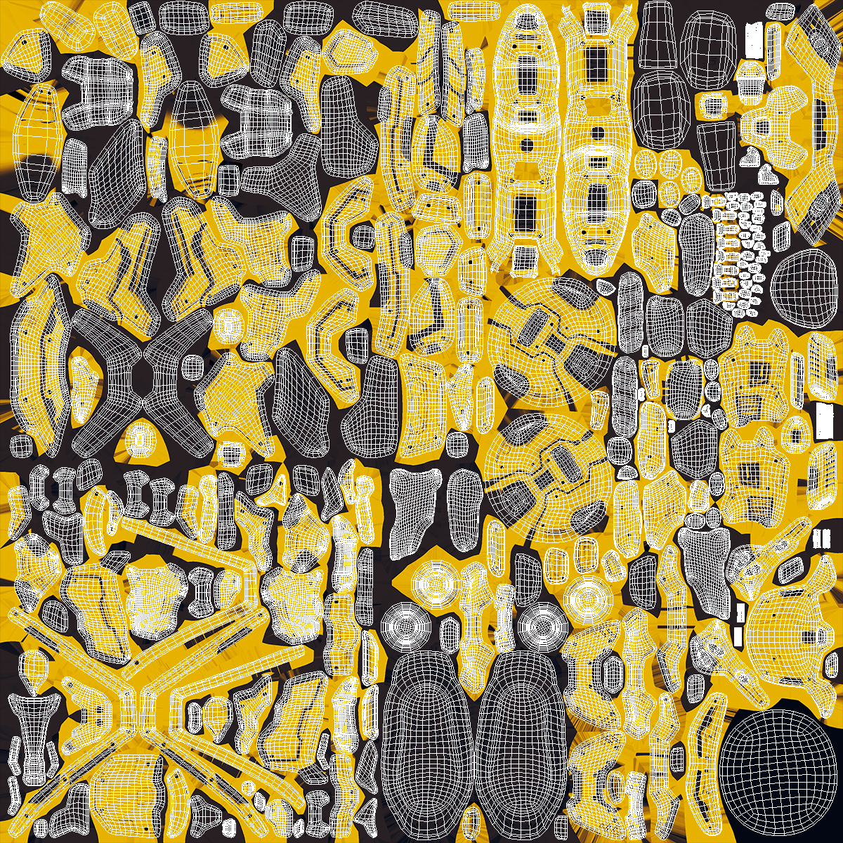 Futuristic Armored Cyborg Yellow 3D