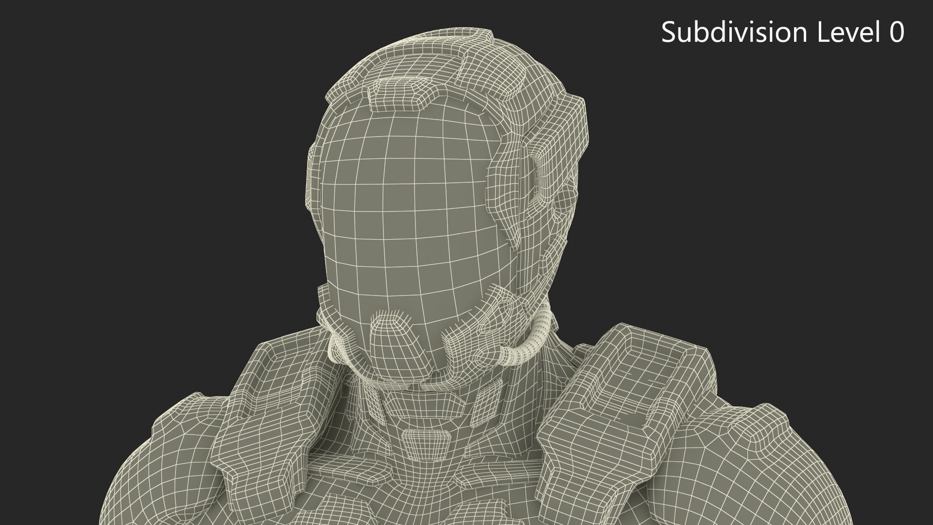 Futuristic Armored Cyborg Yellow 3D
