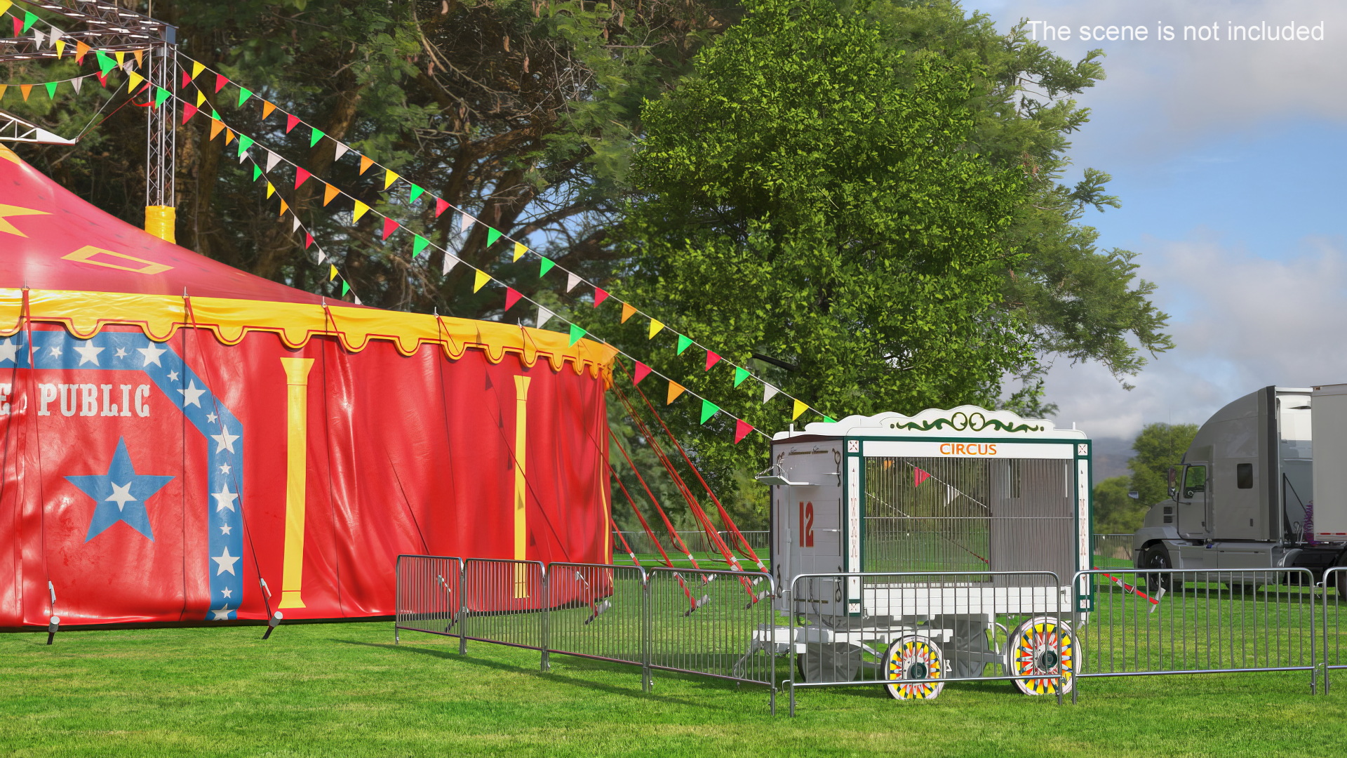3D Circus Tent with Accessories model