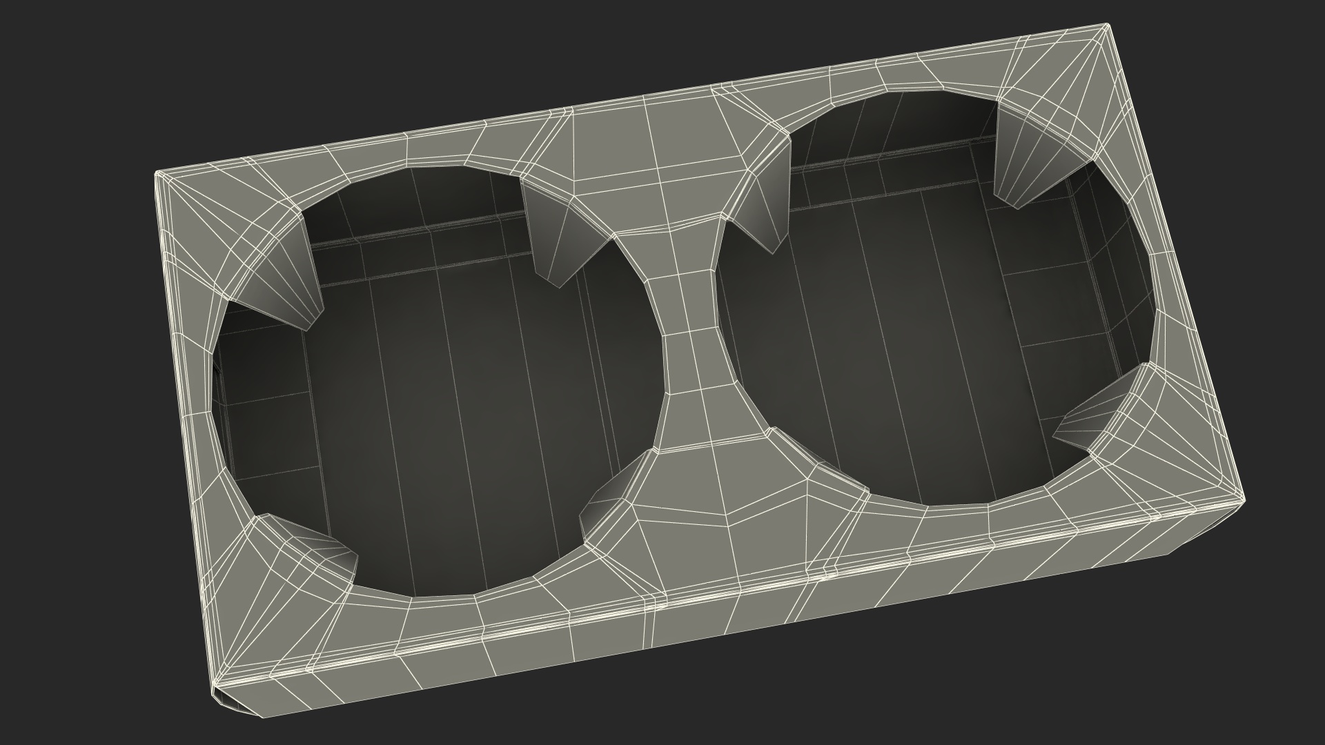 3D model 2 Cup Drink Paper Carrier