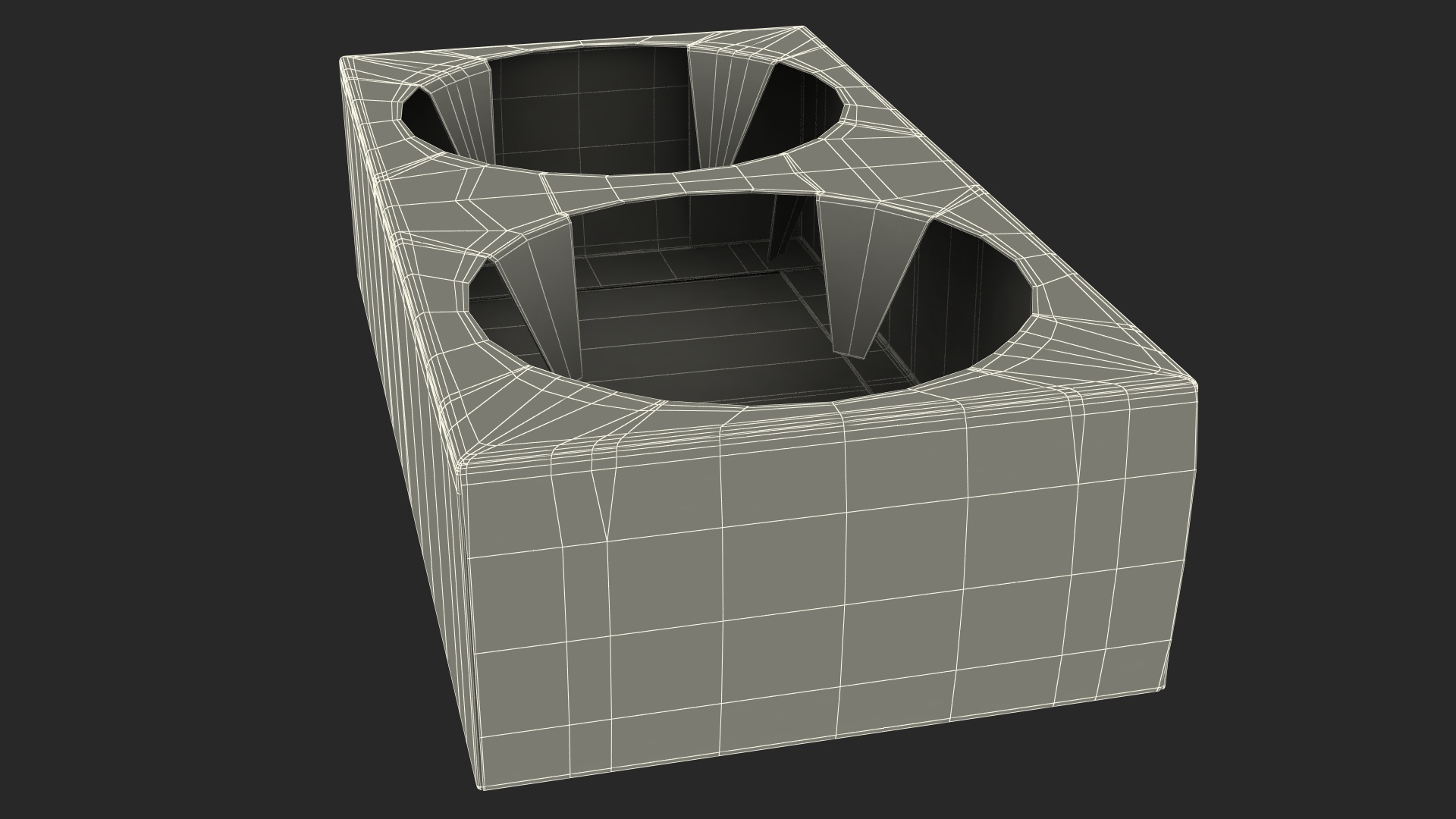 3D model 2 Cup Drink Paper Carrier