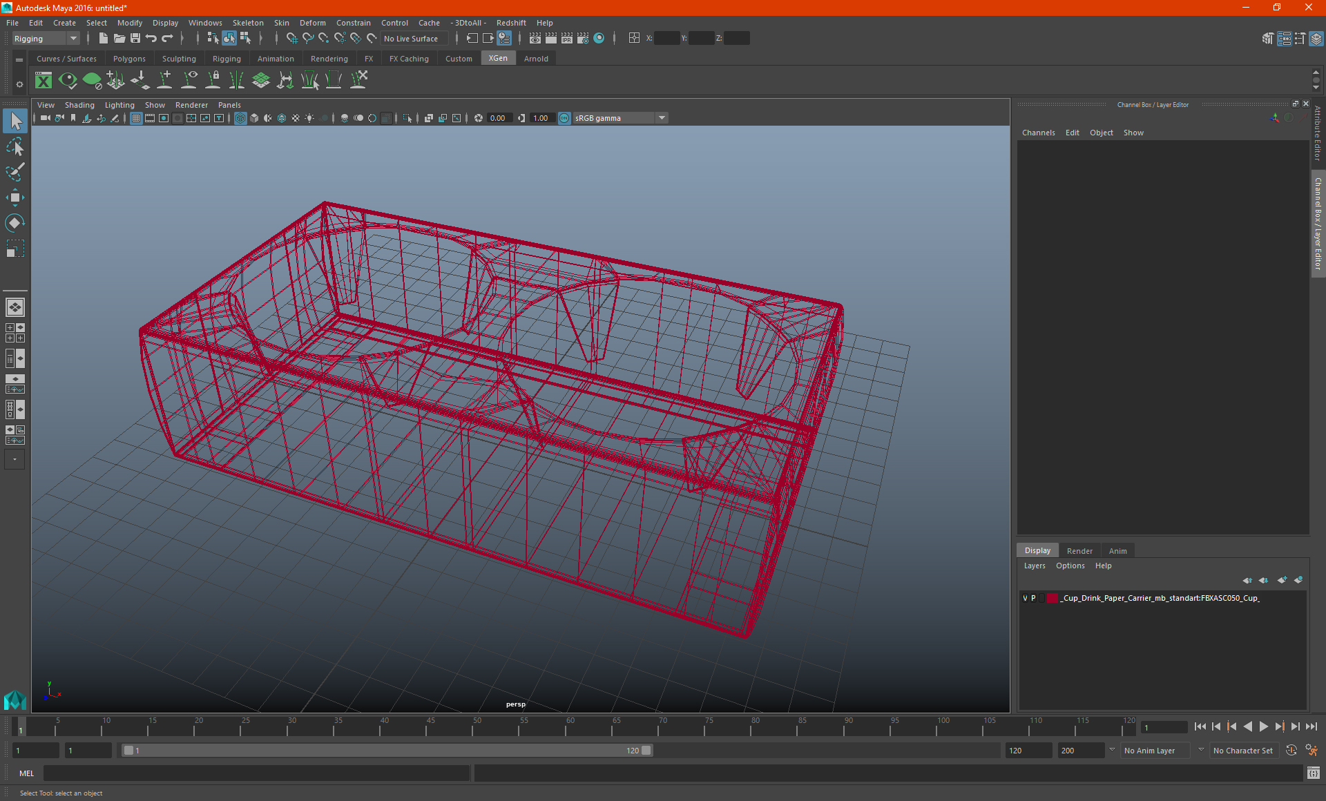 3D model 2 Cup Drink Paper Carrier