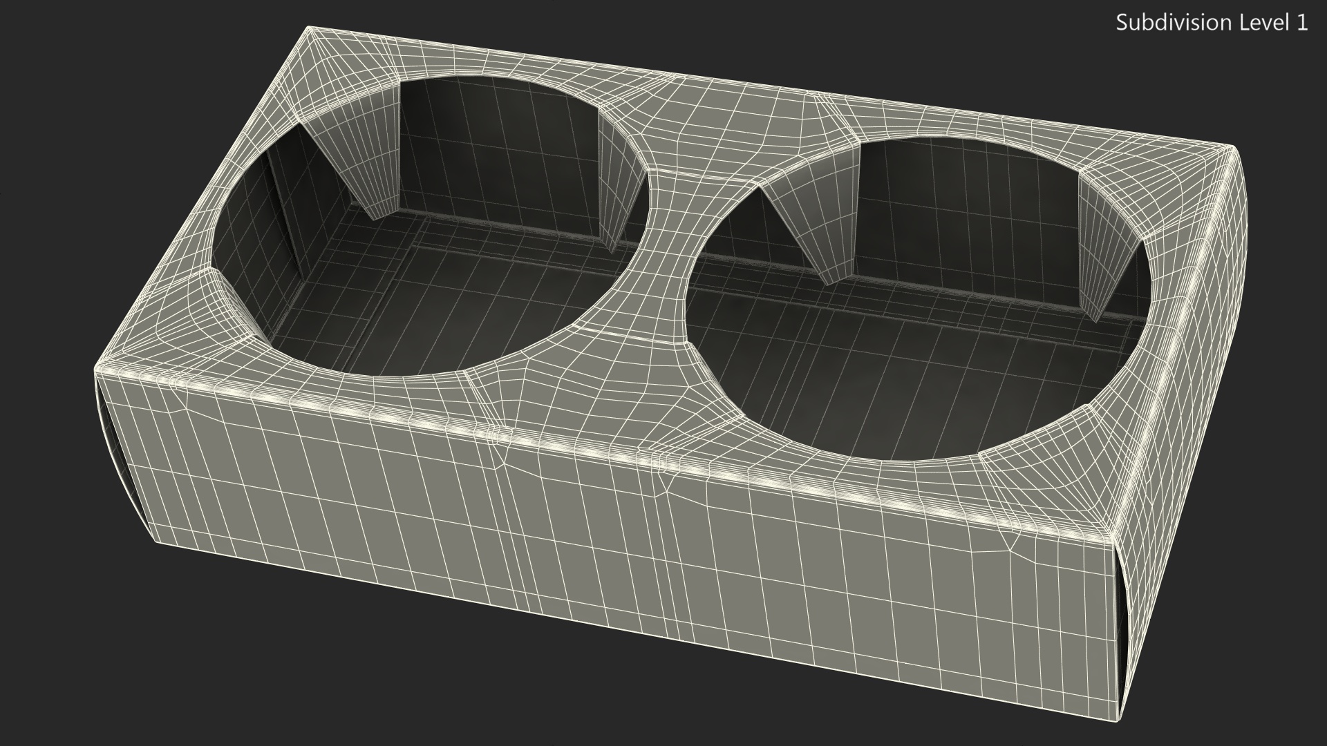 3D model 2 Cup Drink Paper Carrier