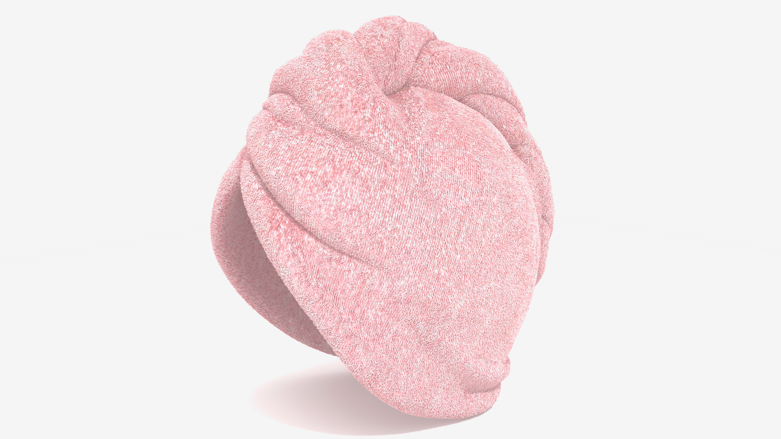 3D model Head Towel Pink Color Fur