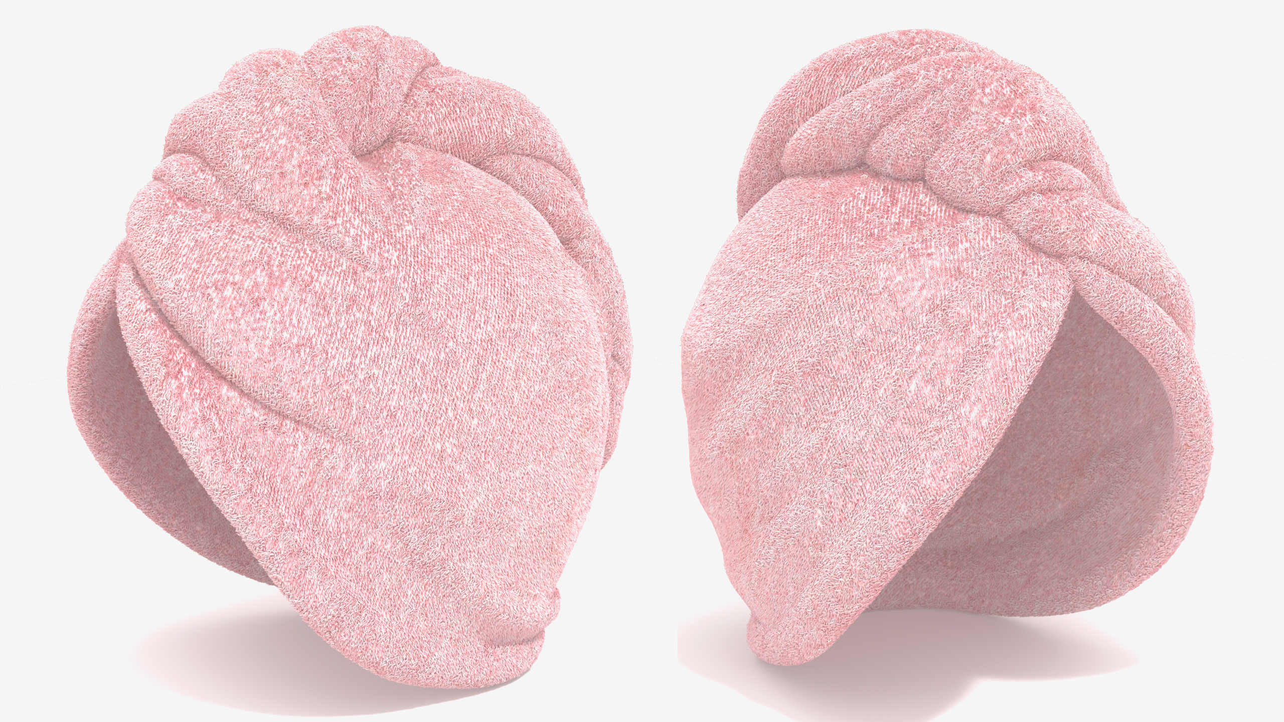 3D model Head Towel Pink Color Fur