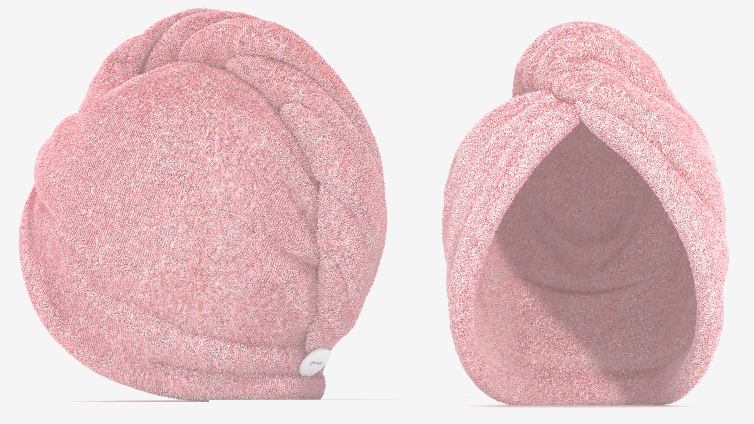 3D model Head Towel Pink Color Fur