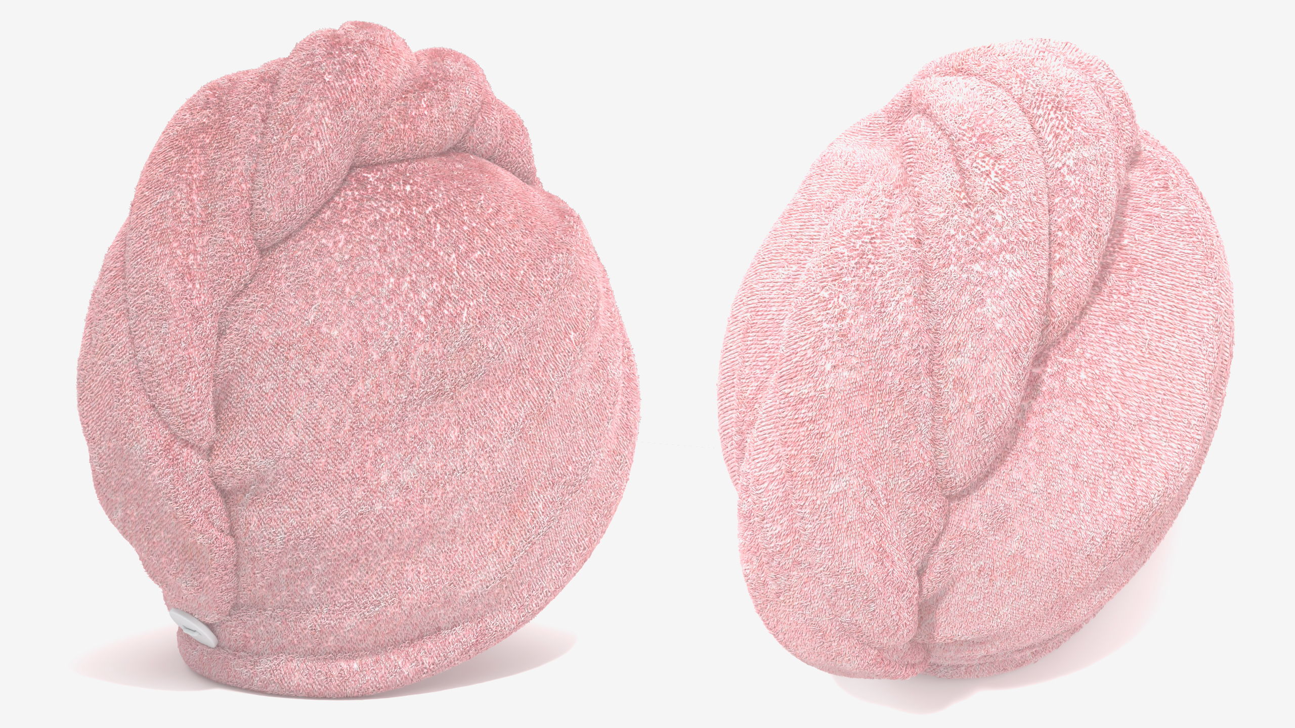 3D model Head Towel Pink Color Fur