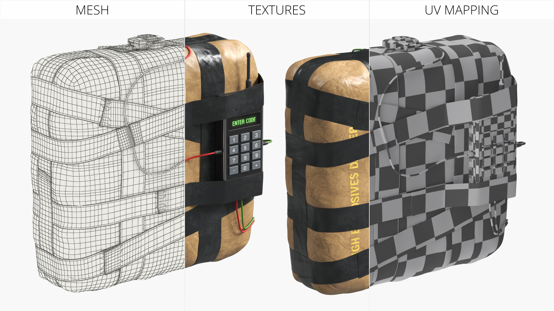 C4 Explosive Package with Remote Keypad, view 4